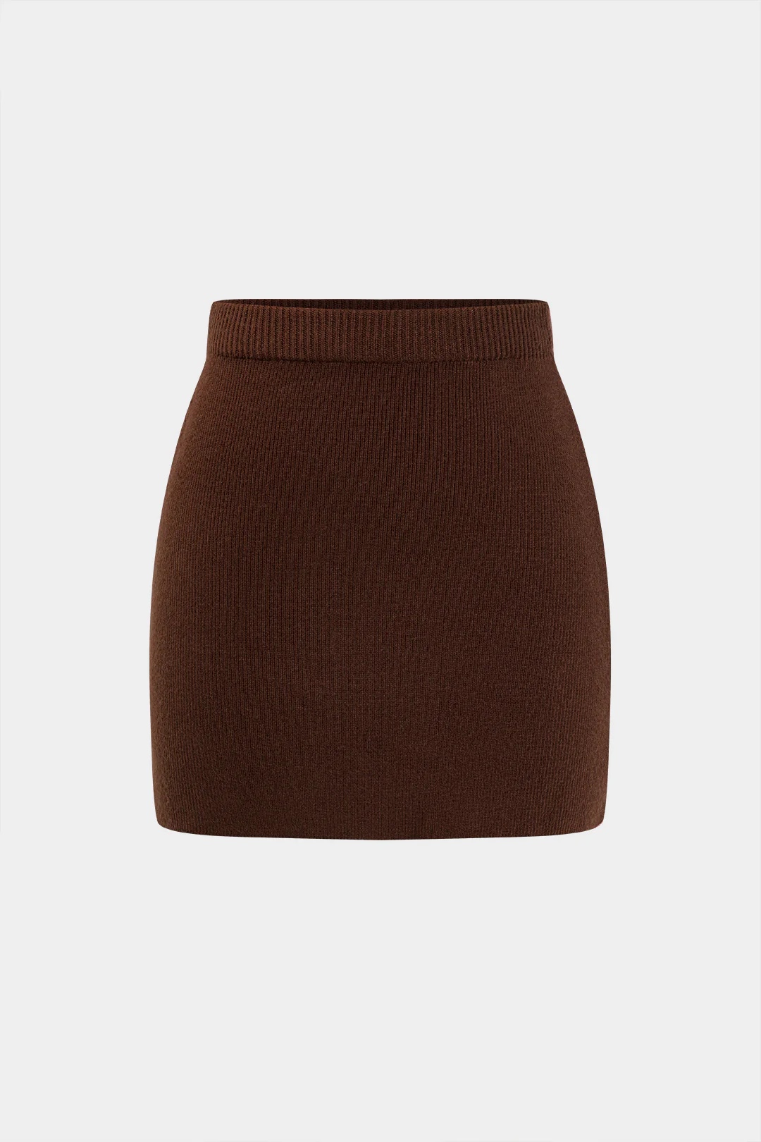 Simple Solid Knit Mini Skirt