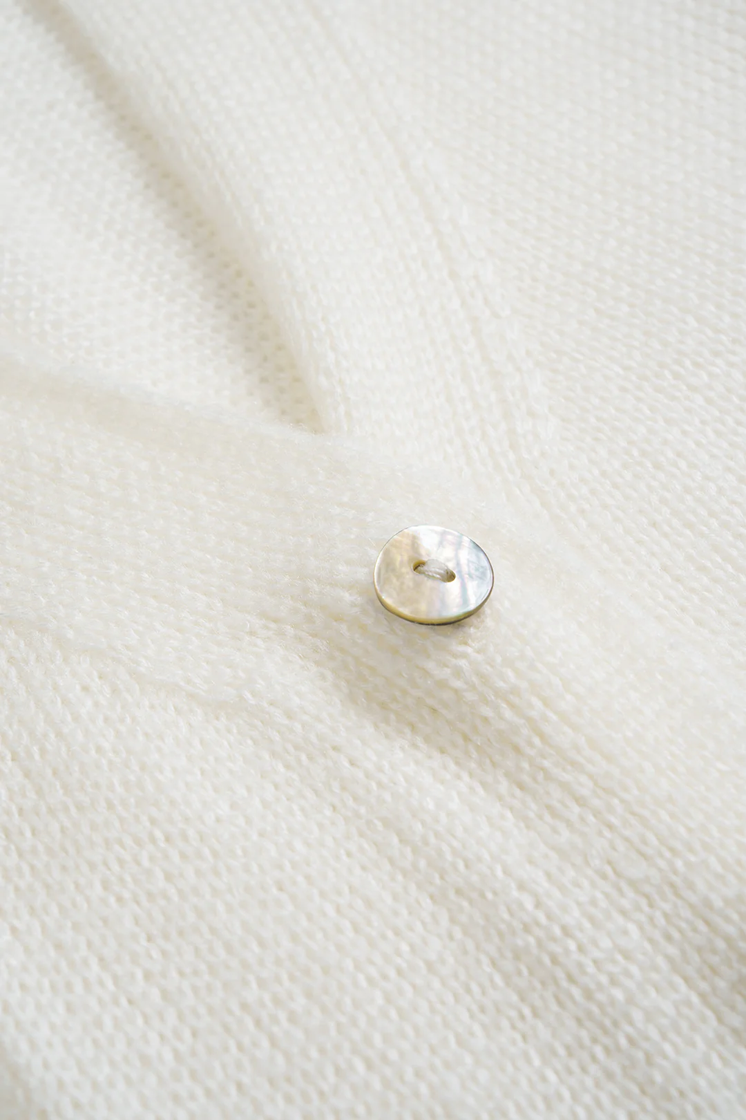 Knit V-Neck Button Long-Sleeve Top