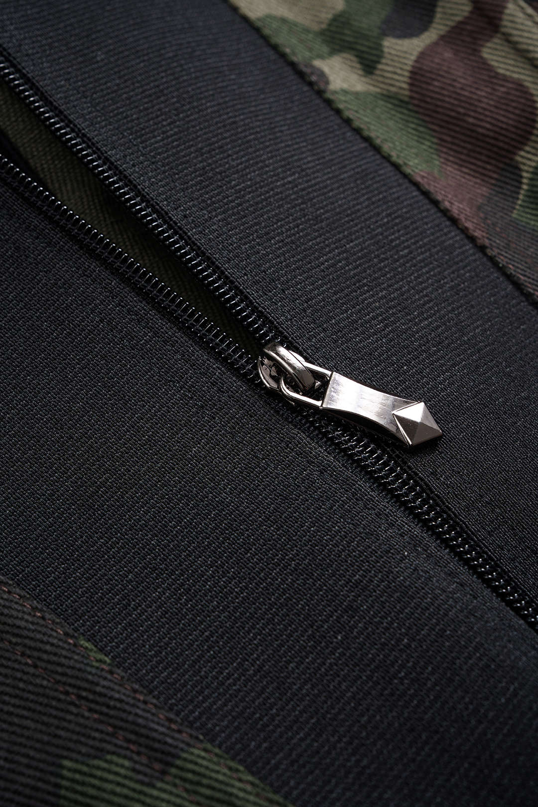 Camo Print Zipper Corset Cami Top