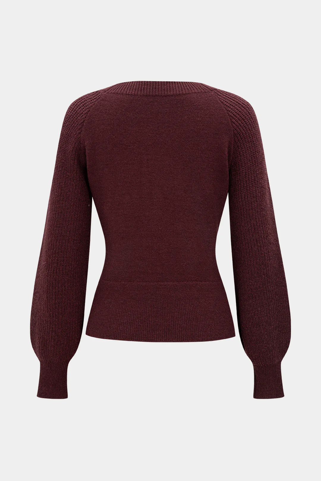 Asymmetrical Metallic Button Long Sleeve Knit Top