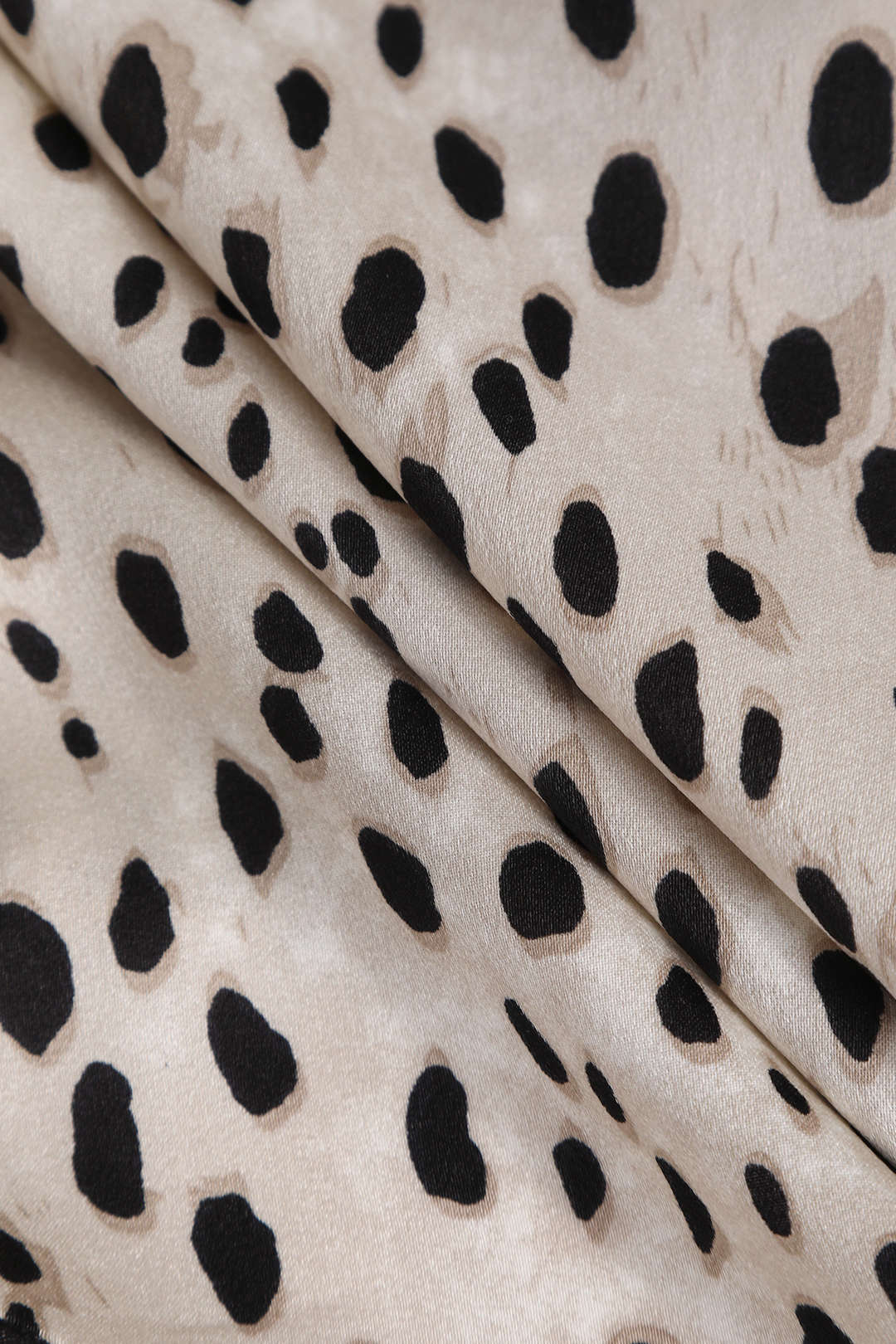 Leopard Print Drawstring Split Skirt