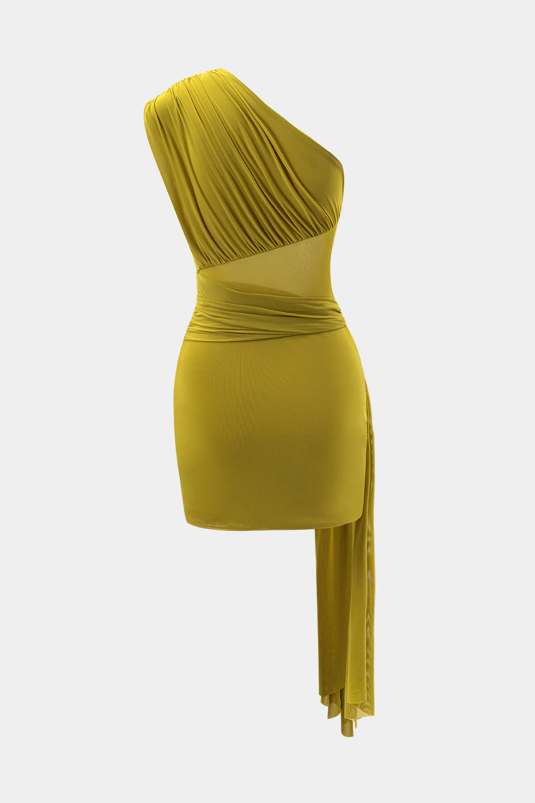 One Shoulder Short Sleeve Mini Dress