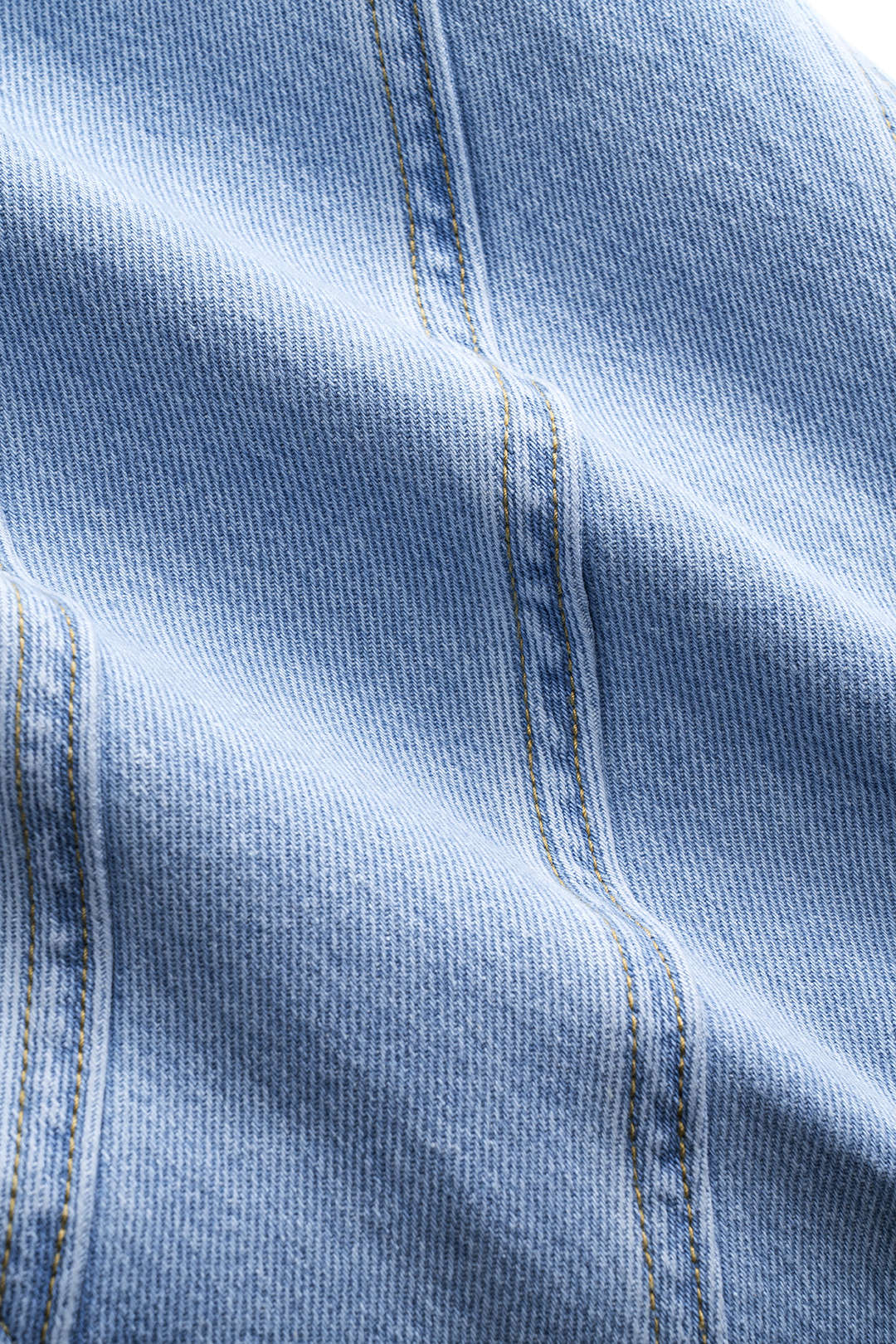 Denim Patchwork Button Pocket Wide-Leg Barrel Trousers