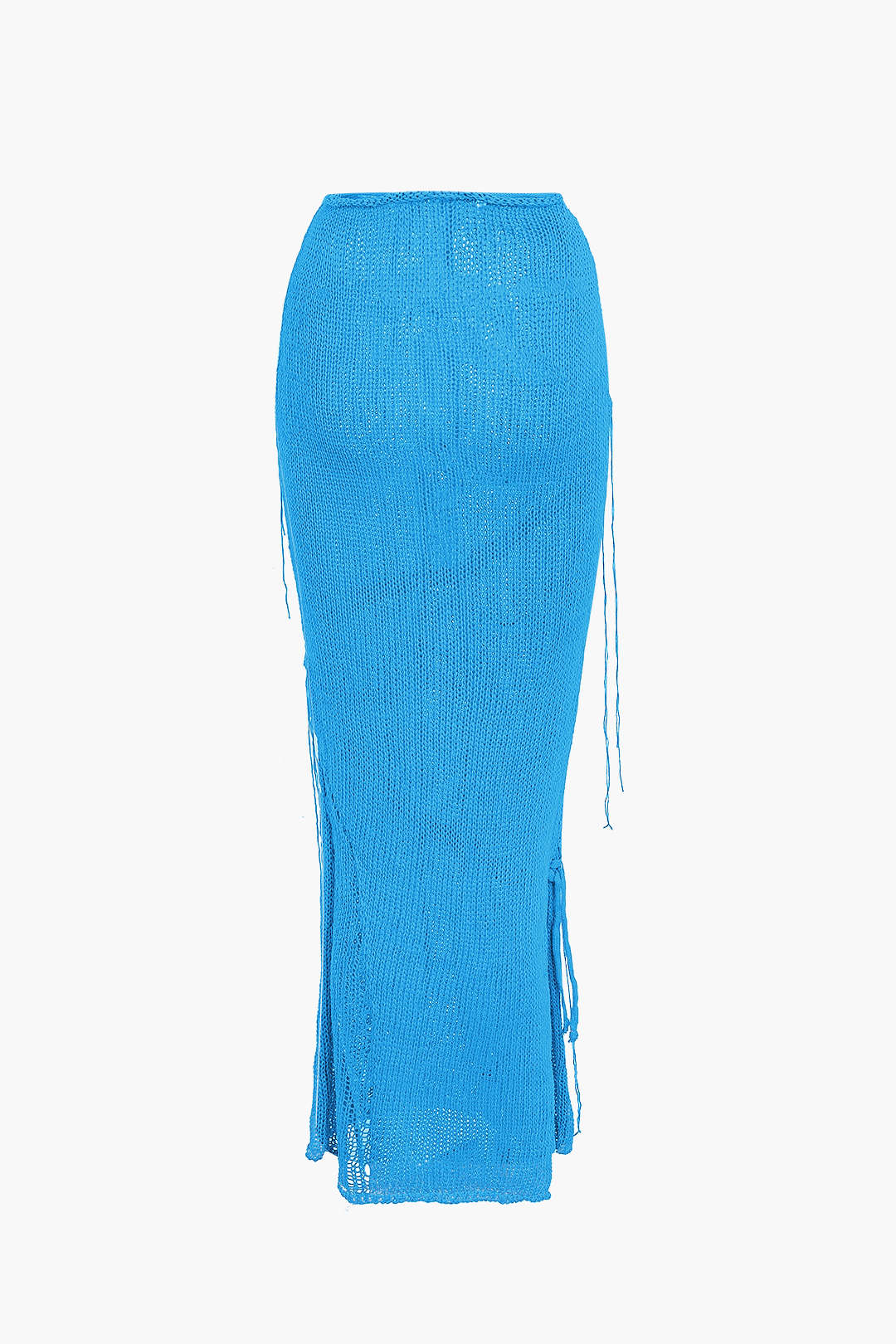 Crochet Backless Tube Top and Split Skirt Outfit Set