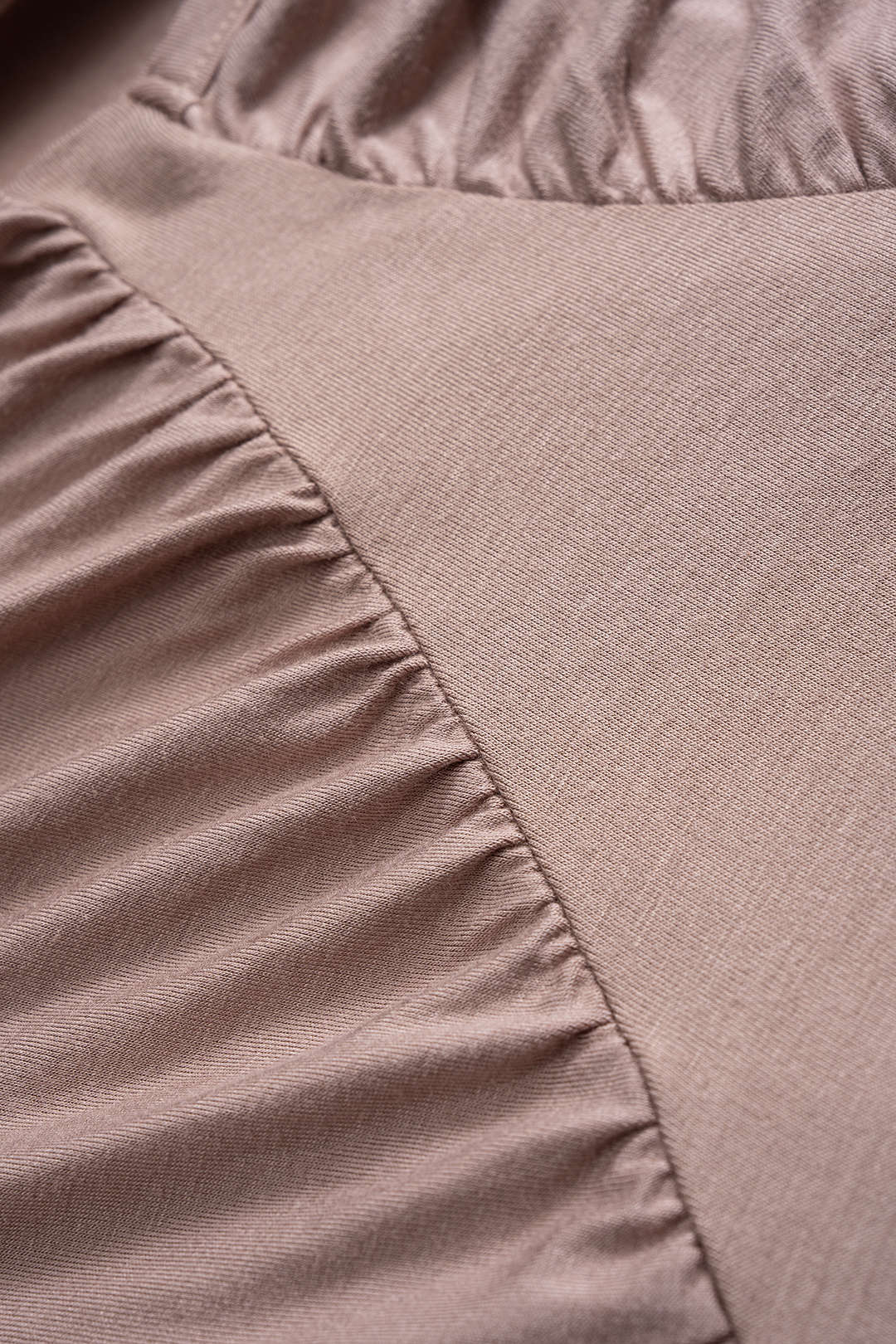 V-Neck Batwing Sleeve Ruched Long Dress