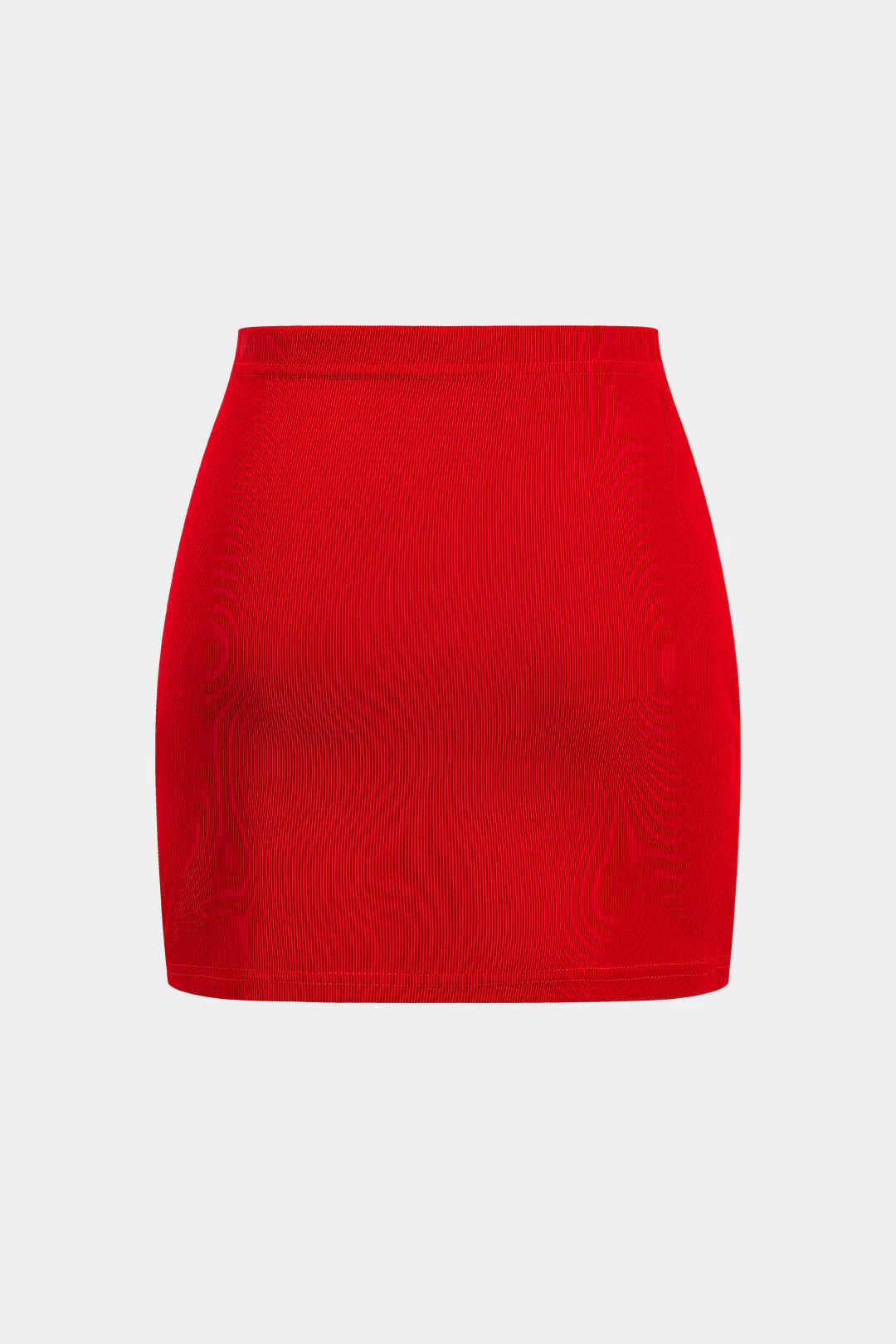 Heart Shape Rhinestone Mock Neck Long Sleeve Top And Skirt Set