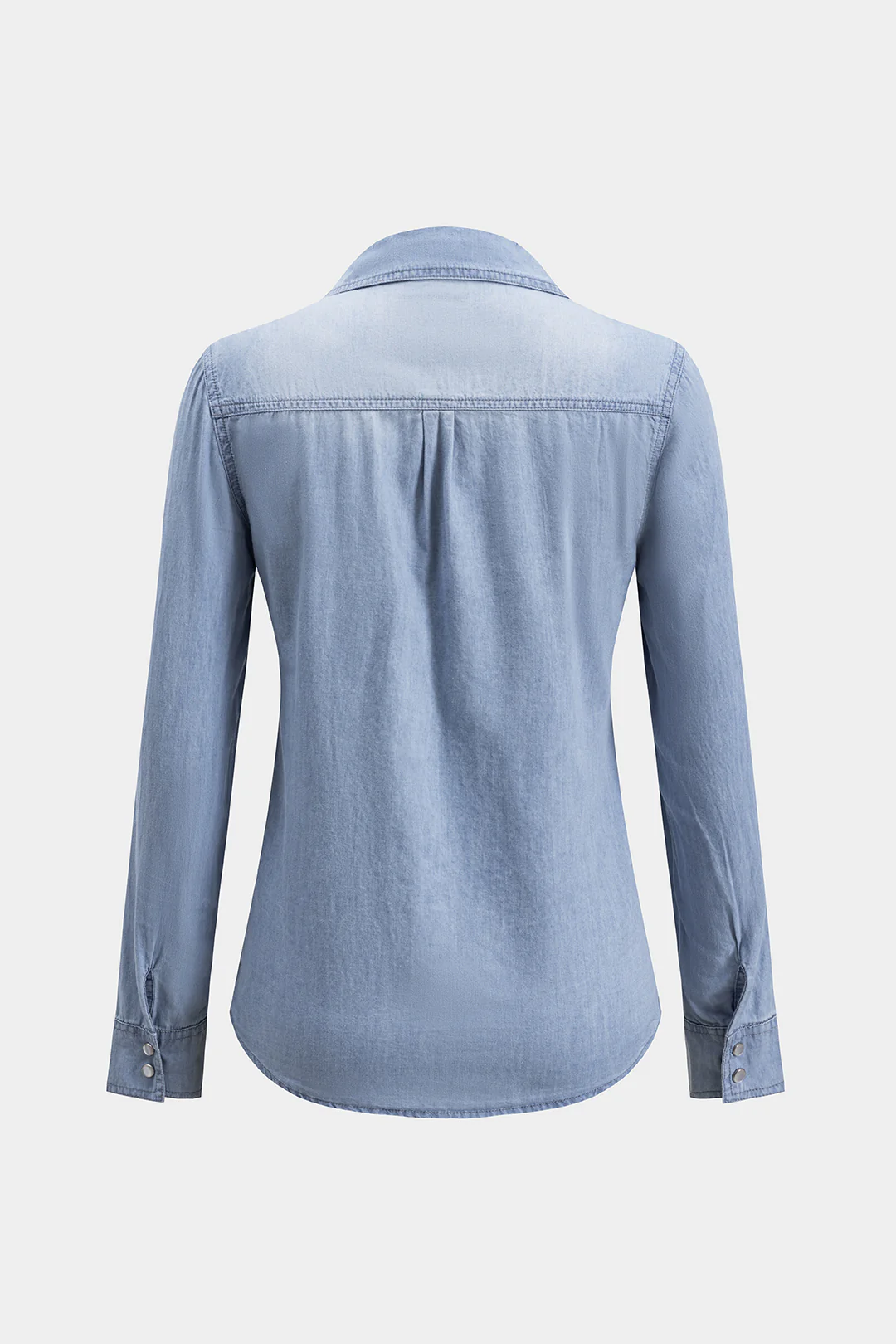 Denim Button Pocket Long Sleeve Shirt