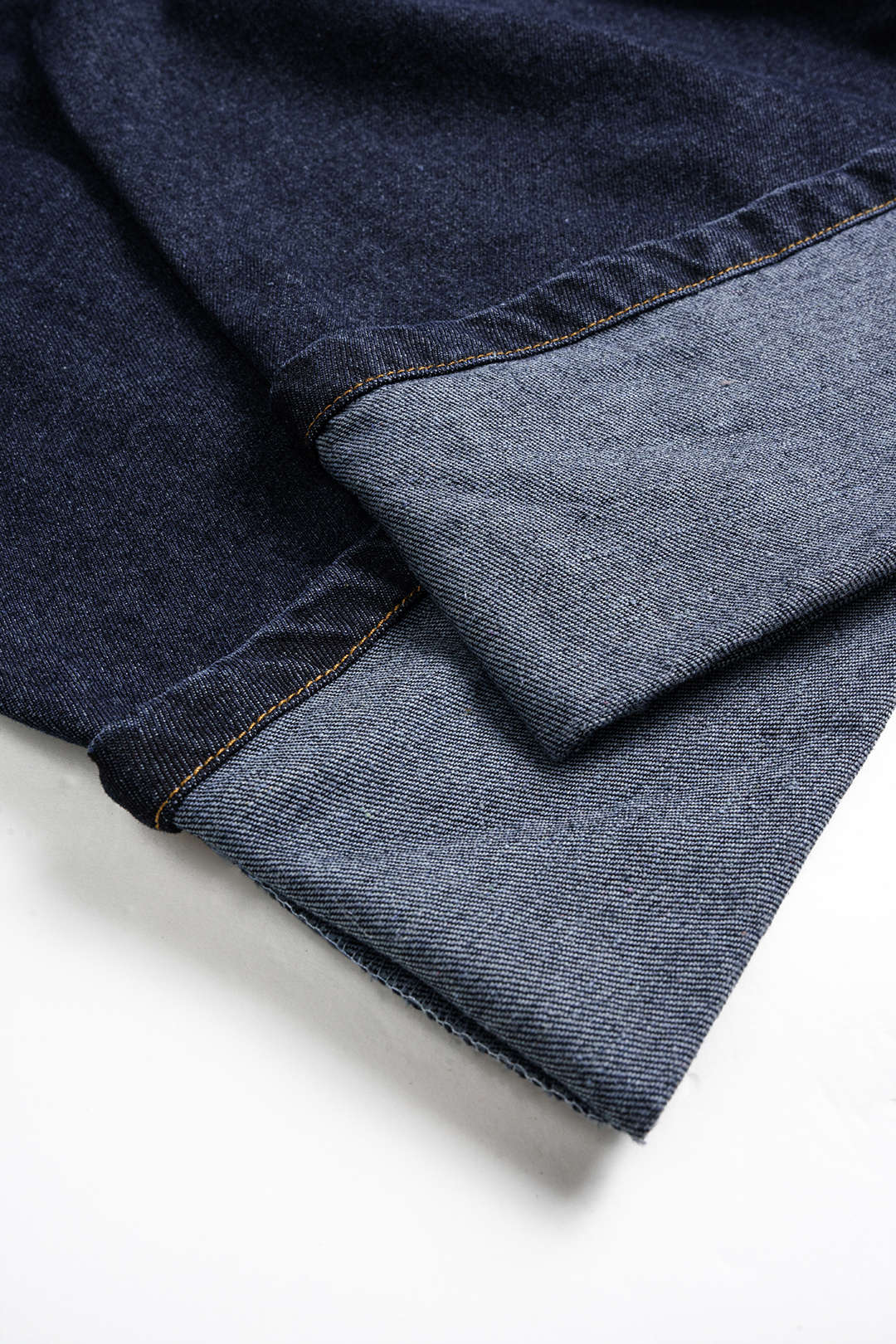 Denim Buttoned Straight-Leg Cuffed Jeans