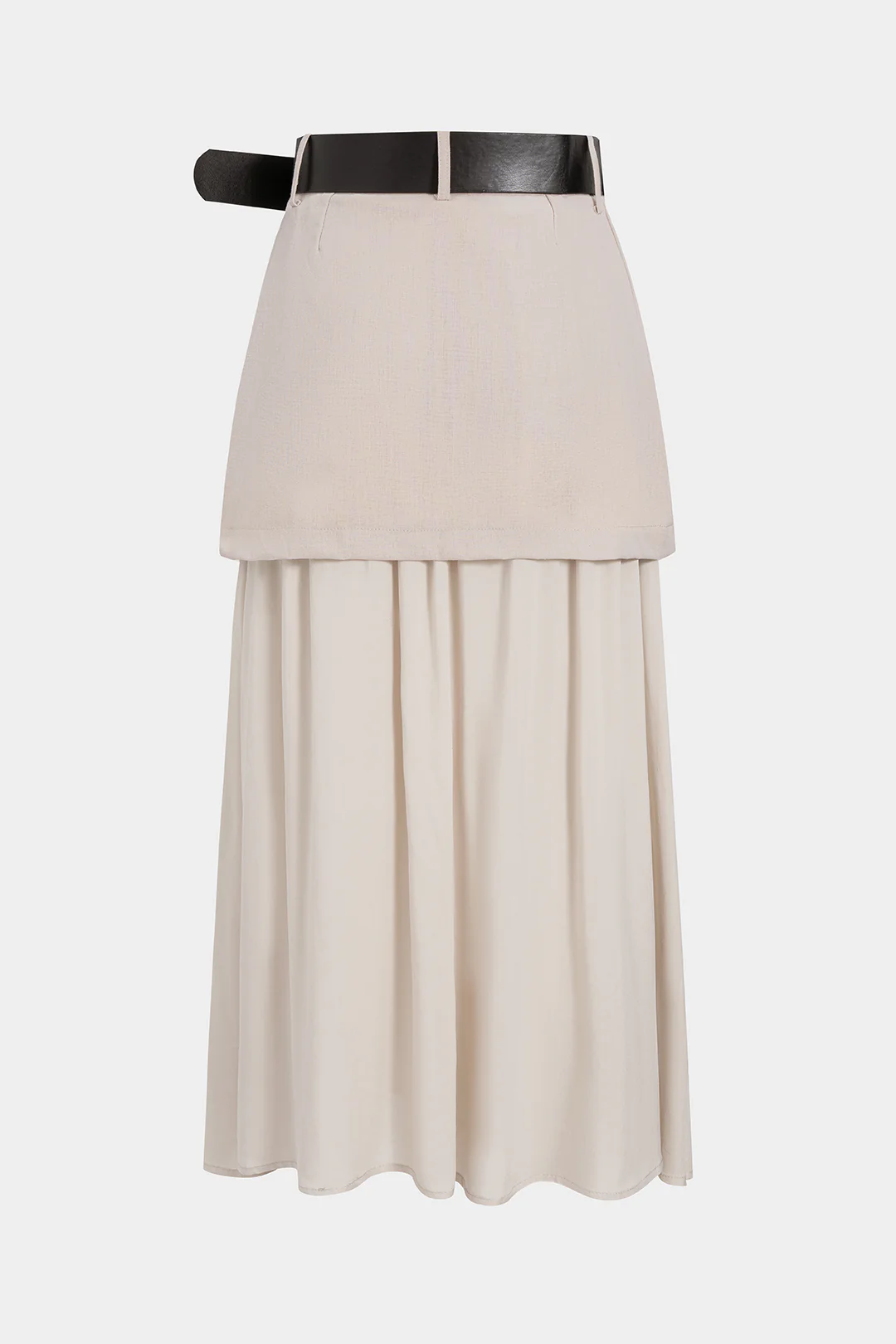 Patchwork Belted Skirt