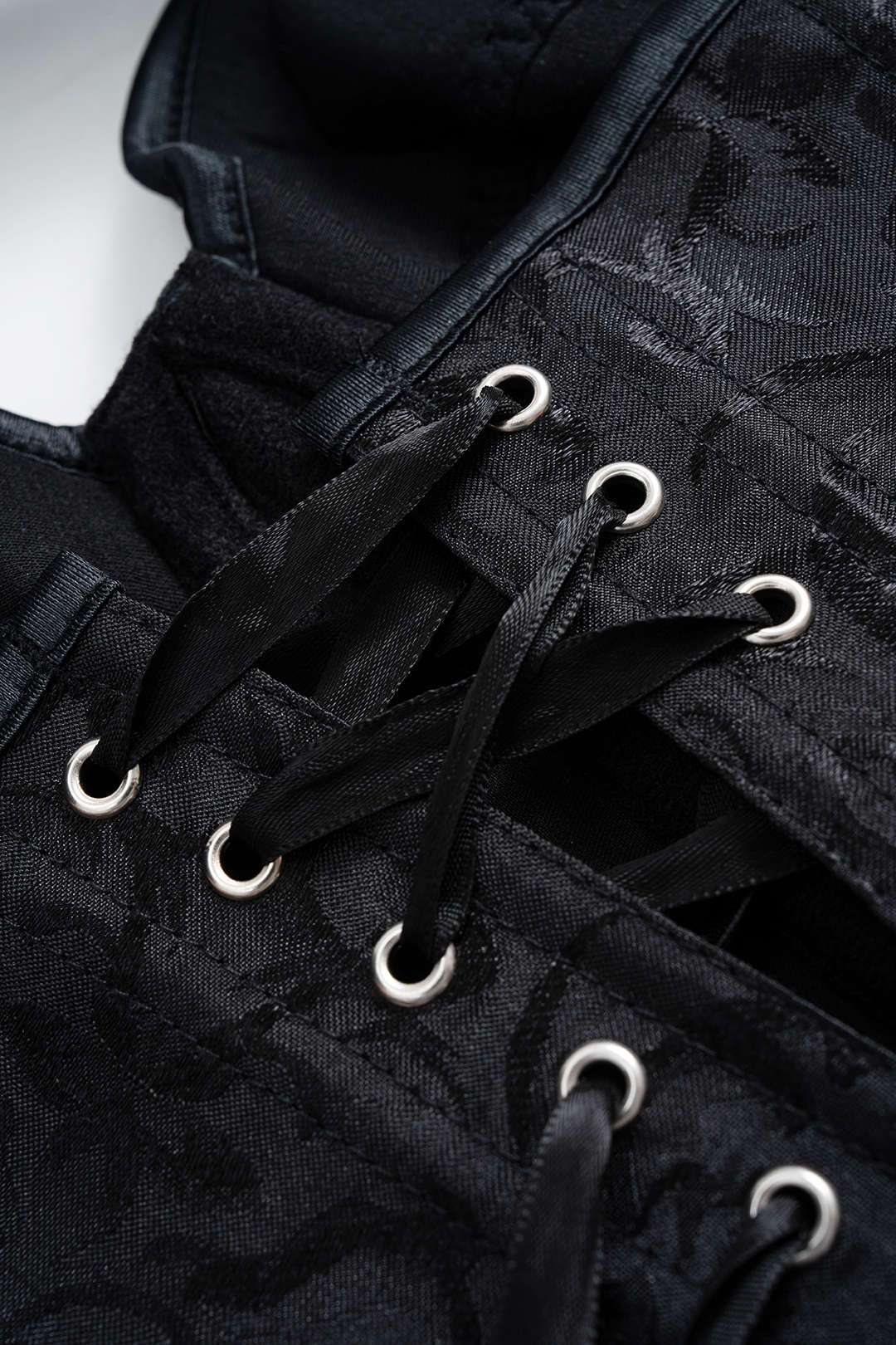 Jacquard Halter Neck Tie-Back Cami Top