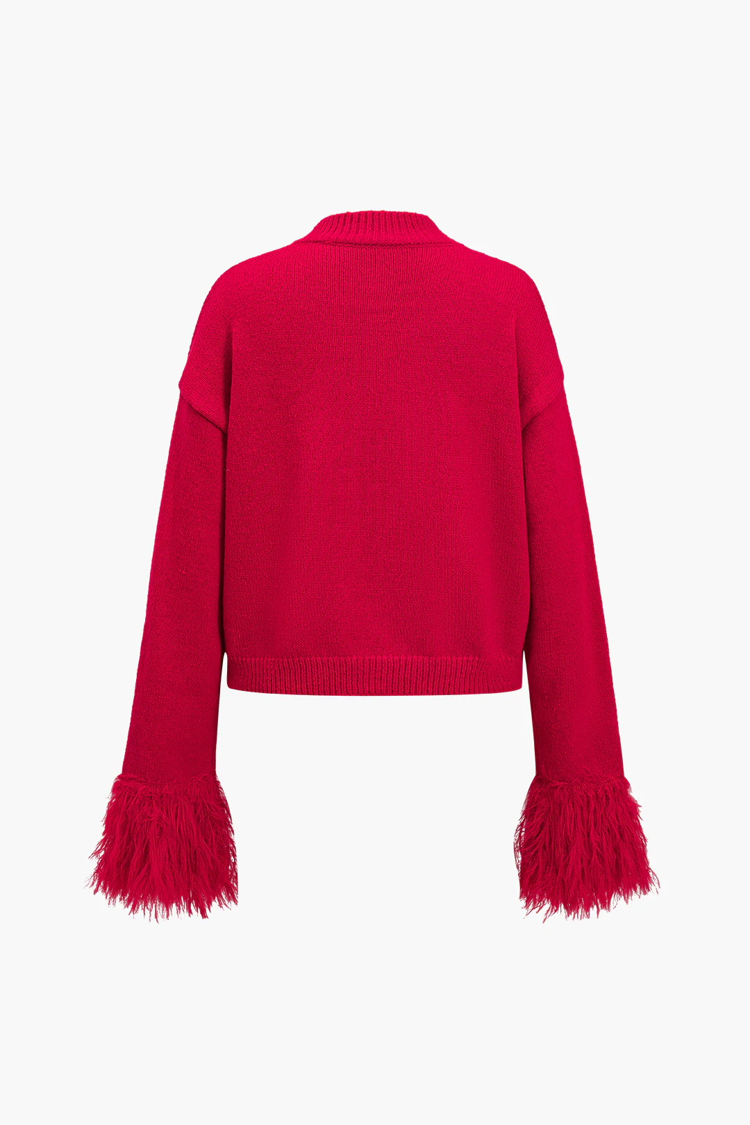 Solid Knit Button Frayed Cardigan