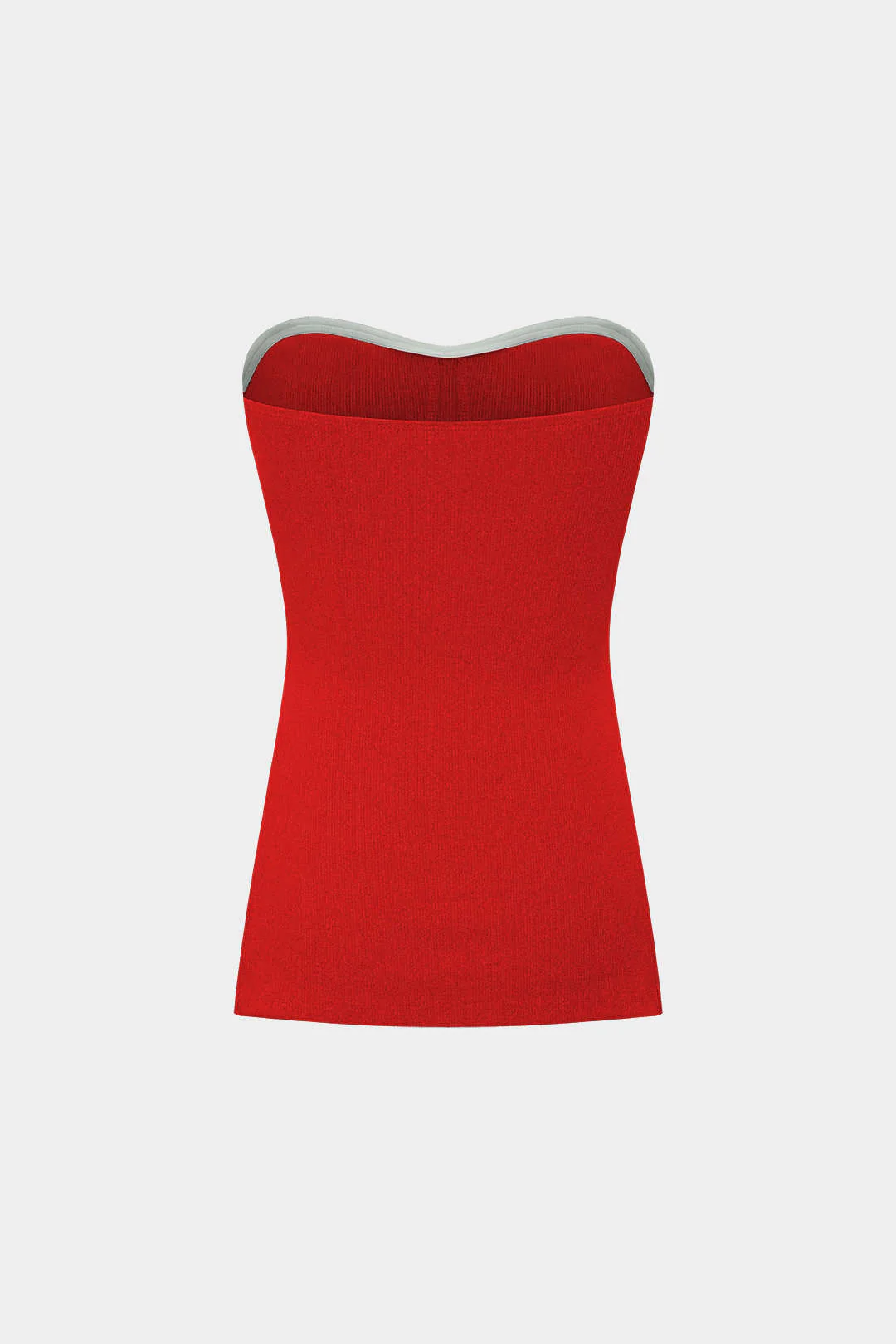 Simple Solid Knit Strapless Top and Shorts Set