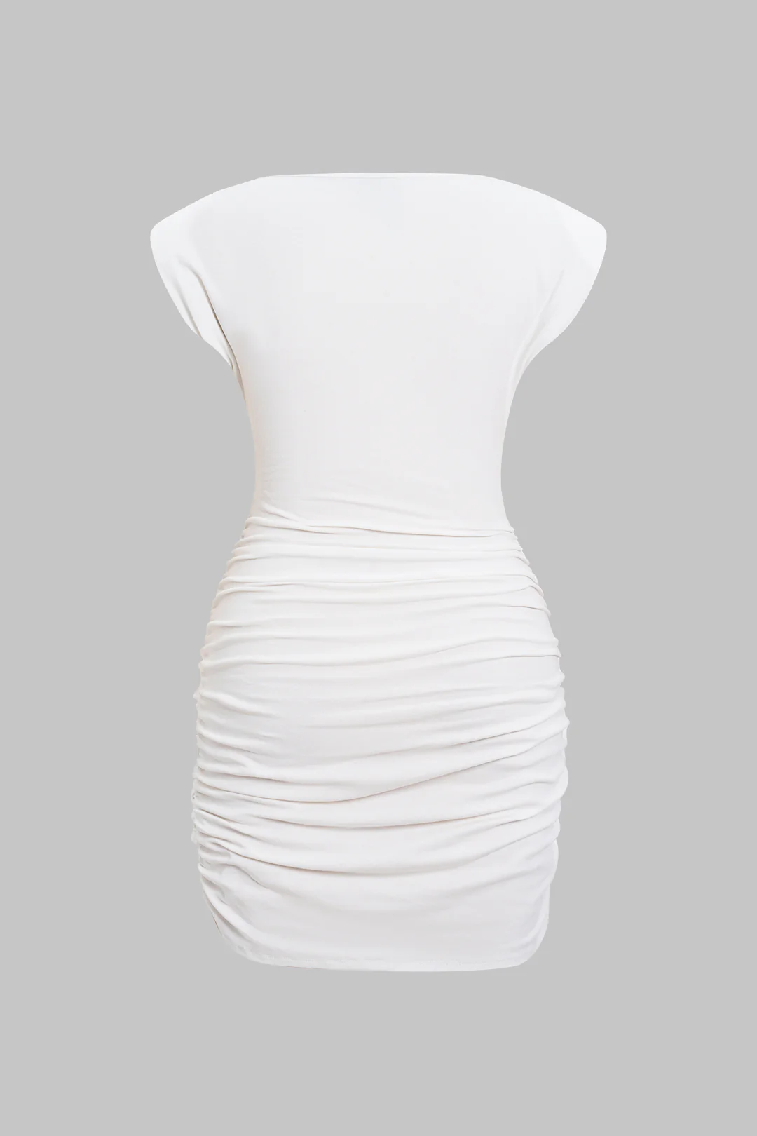 Ruched Twisted Knot Mini Dress