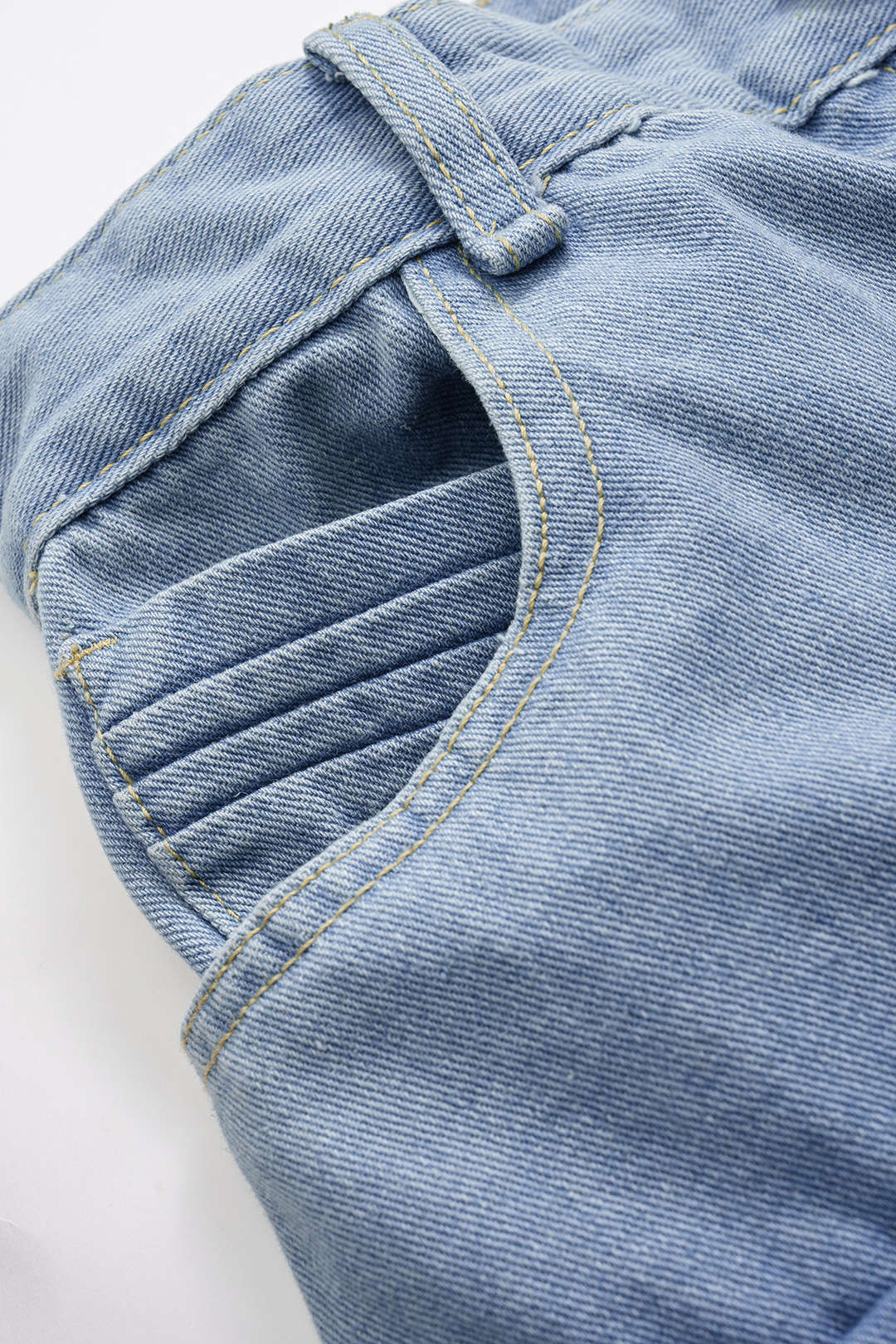 High Waist Pocket Denim Skirt