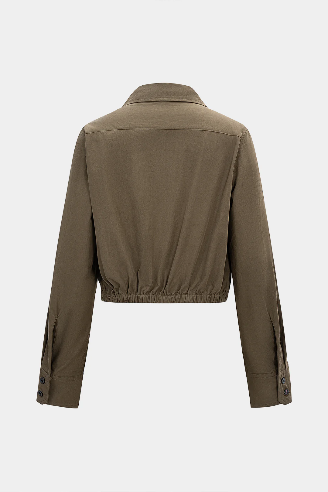 Gathered Pocket Long Sleeve Top