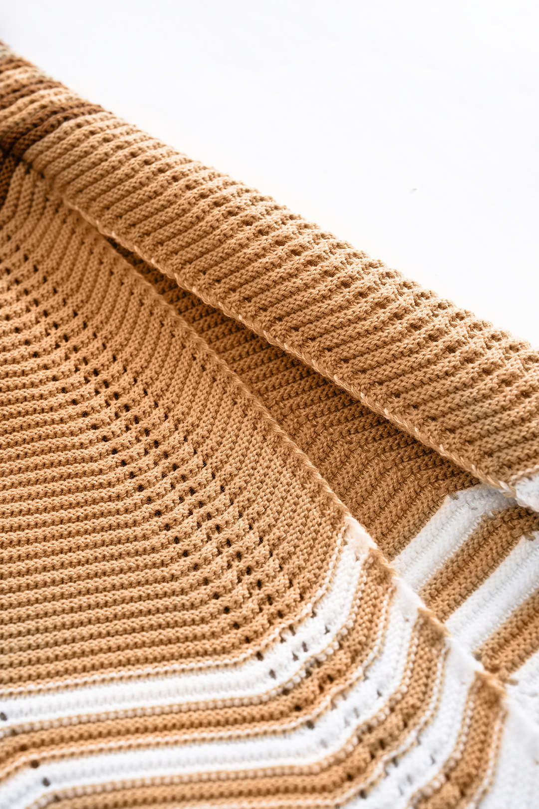 Knit Contrast Backless Sleeveless Halter Neck Slit Dress