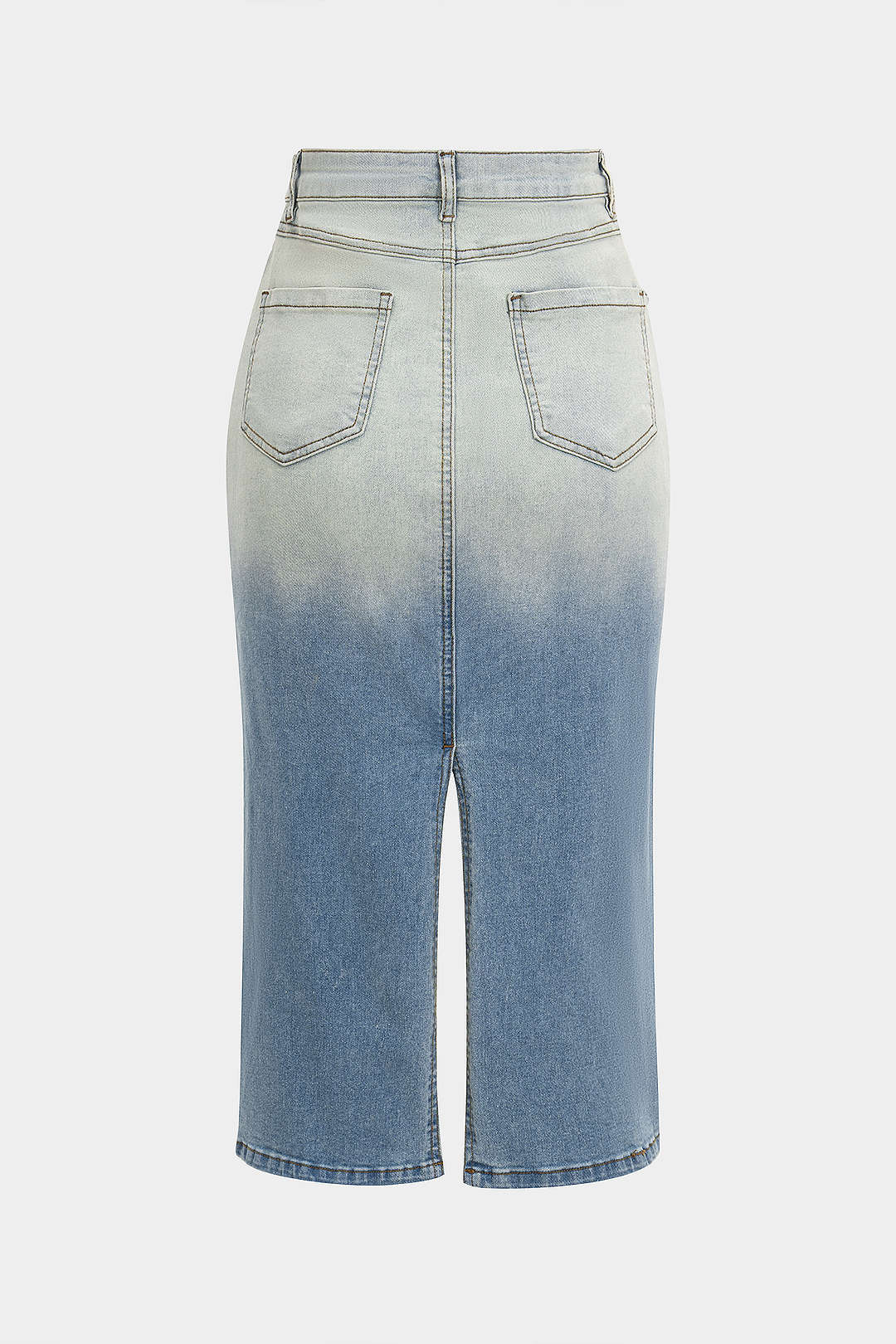 Ruched One Shoulder Asymmetrical Drawstring Top And Denim Washed Button Pocket Slit Skirt Set