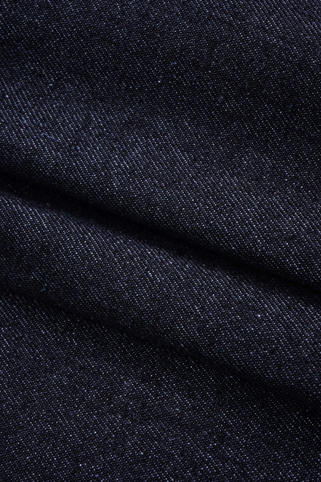 Denim Button Pocket Cuffed Long-Sleeve Top