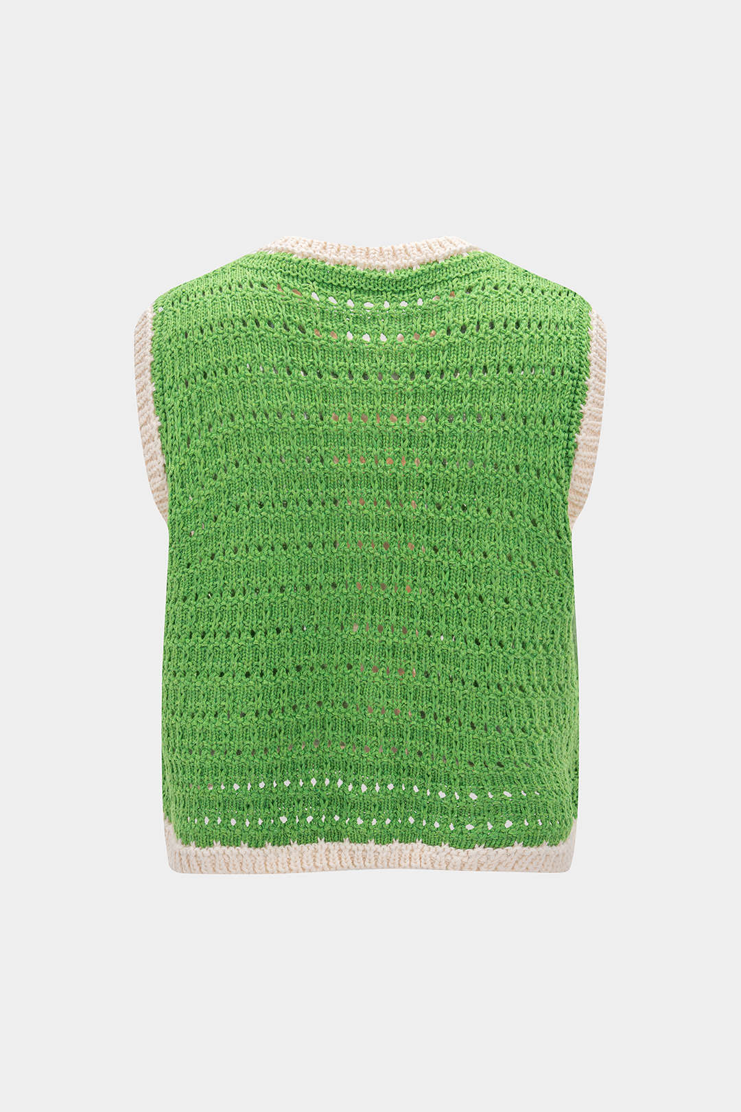 Knit Button Hollow-Out Vest