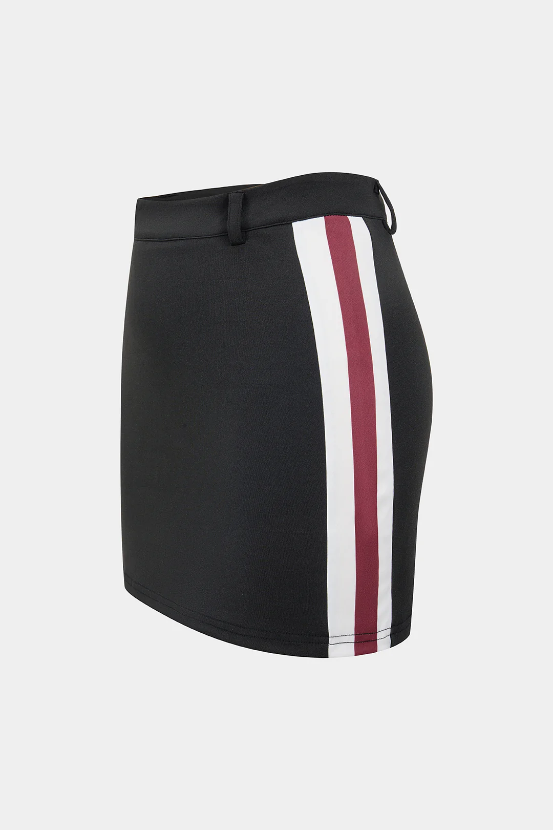 Contrast Stripes Print Short-Sleeve Shirt And Mini Skirt Set