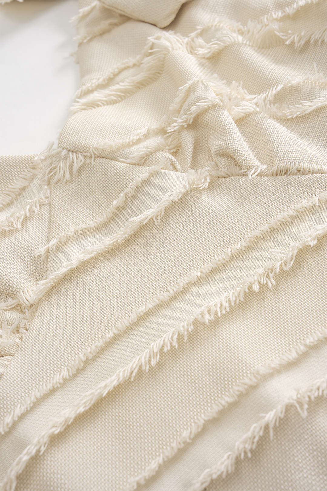 Tie-Up V-Neck Frayed Sleeveless Maxi Dress