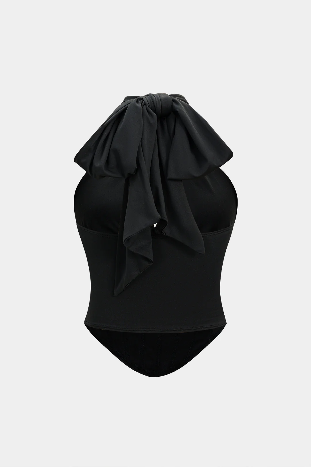 Halter Neck Wrap Tie-Back Corset Cami Top