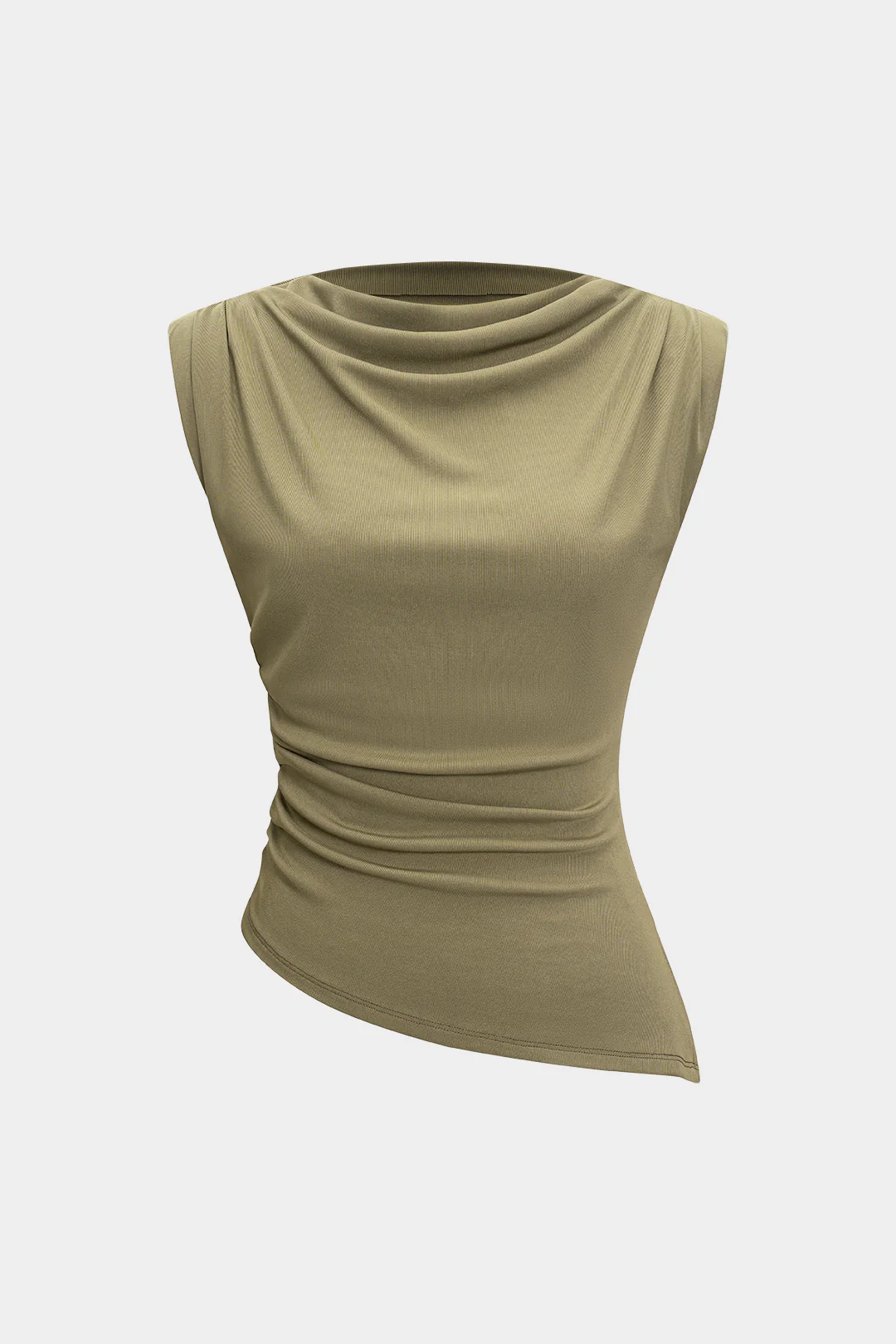 Asymmetric Ruched Tank Top