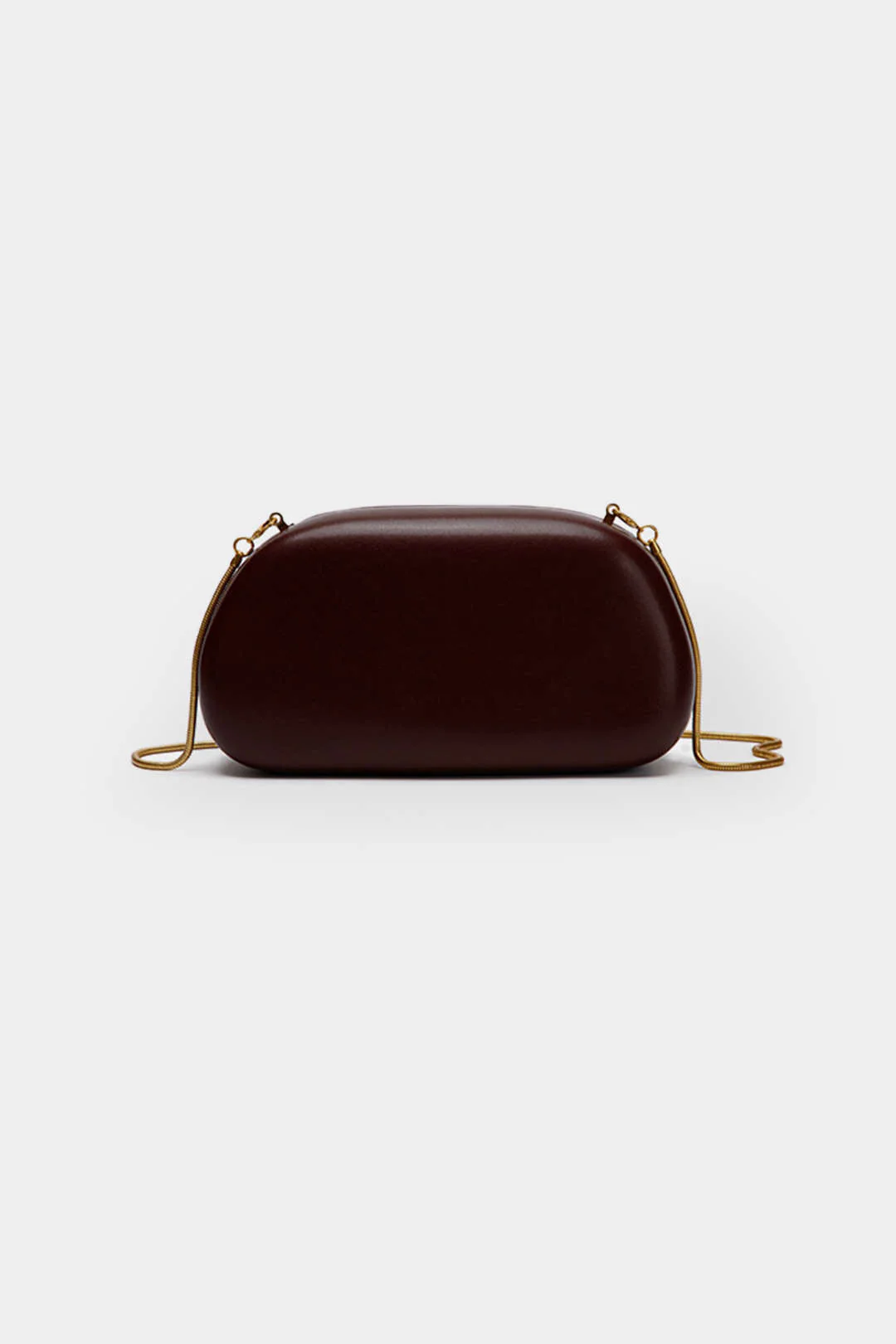 Faux Leather Metal Decor Clutch Purse