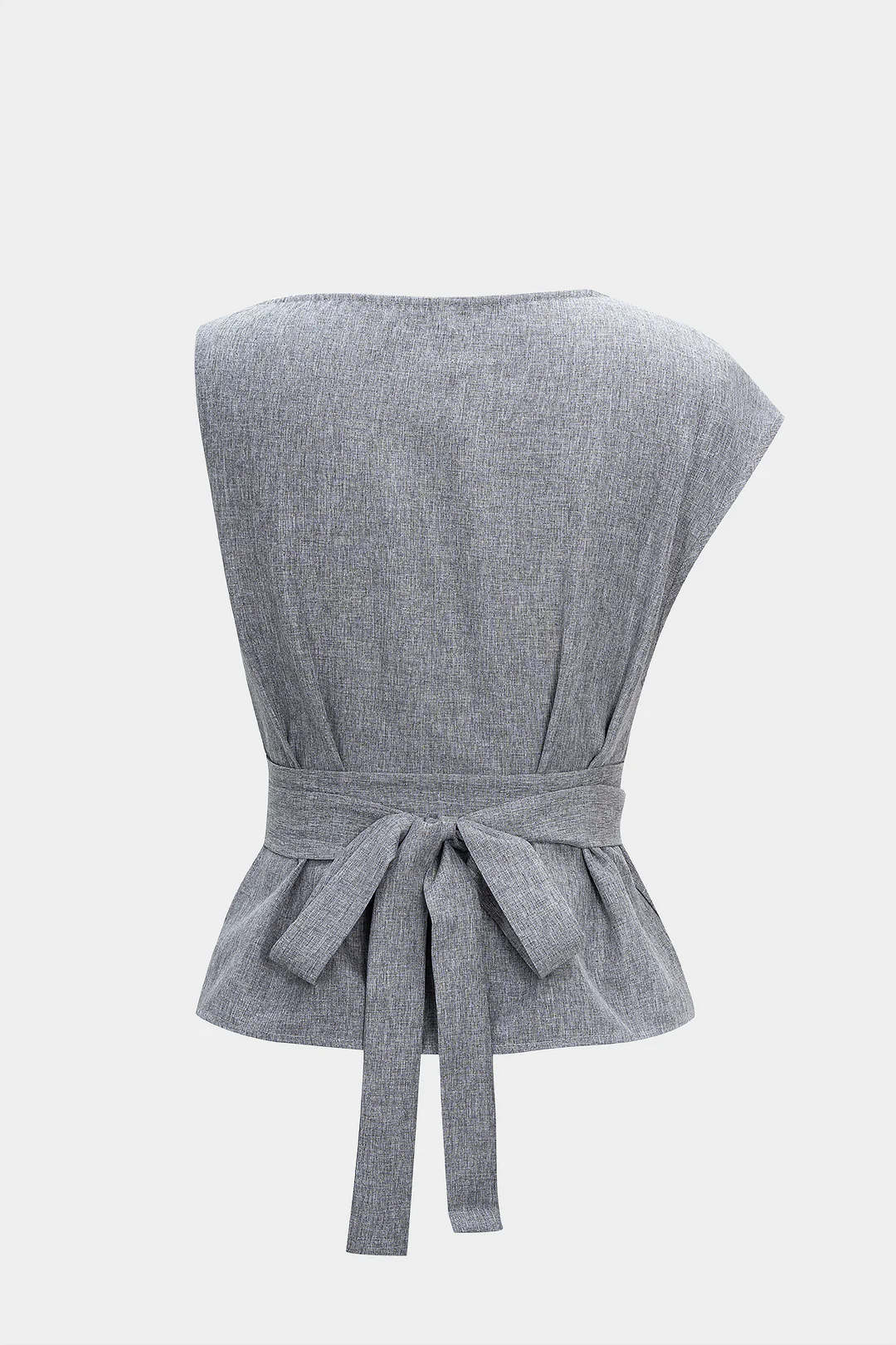 Tie-Back Ruched Short Sleeve T-Shirt