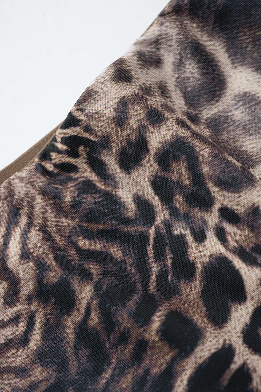 Leopard Jacquard Zipper Skirt