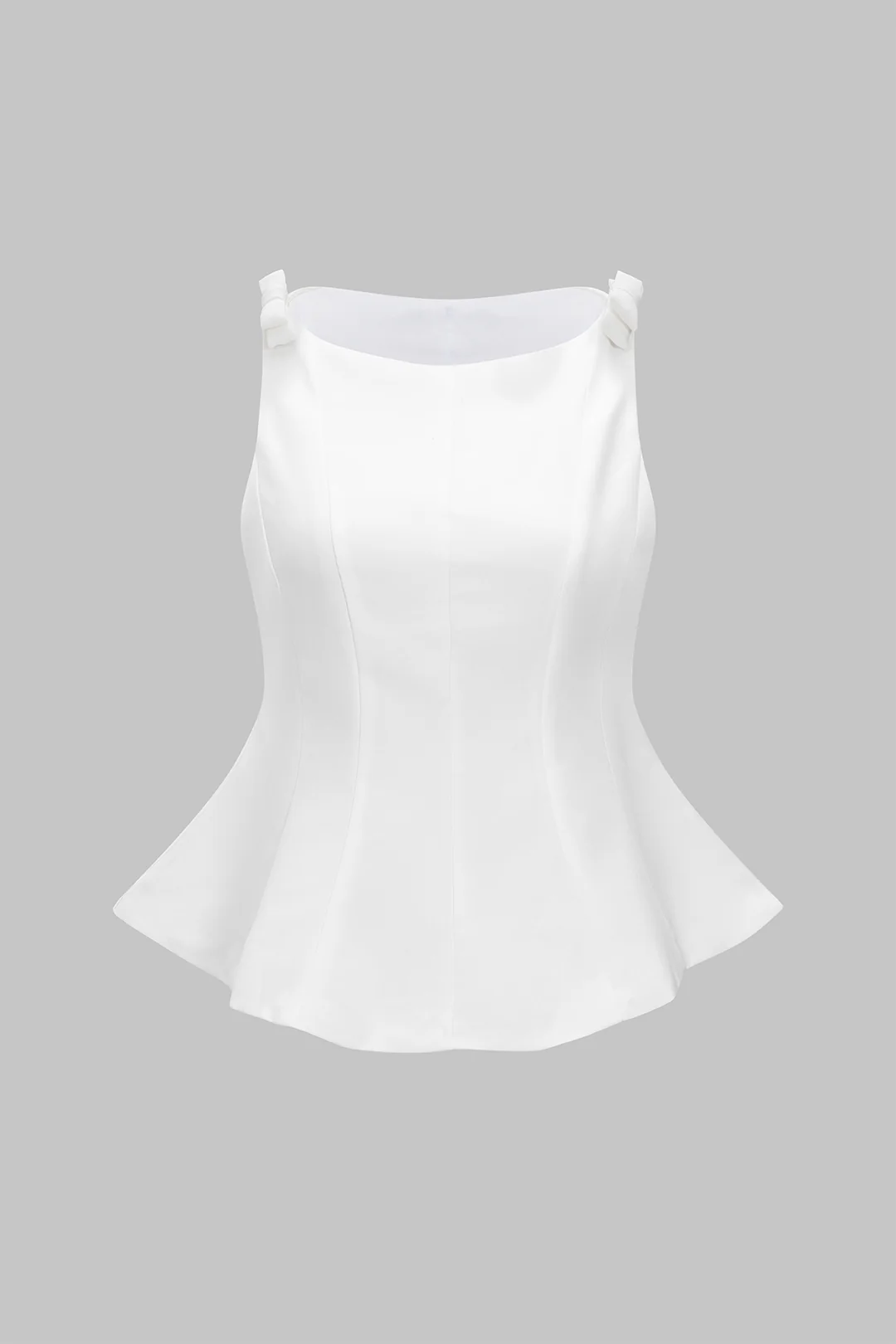 Puffy Hem Bow - Decorated Slip Cami Top