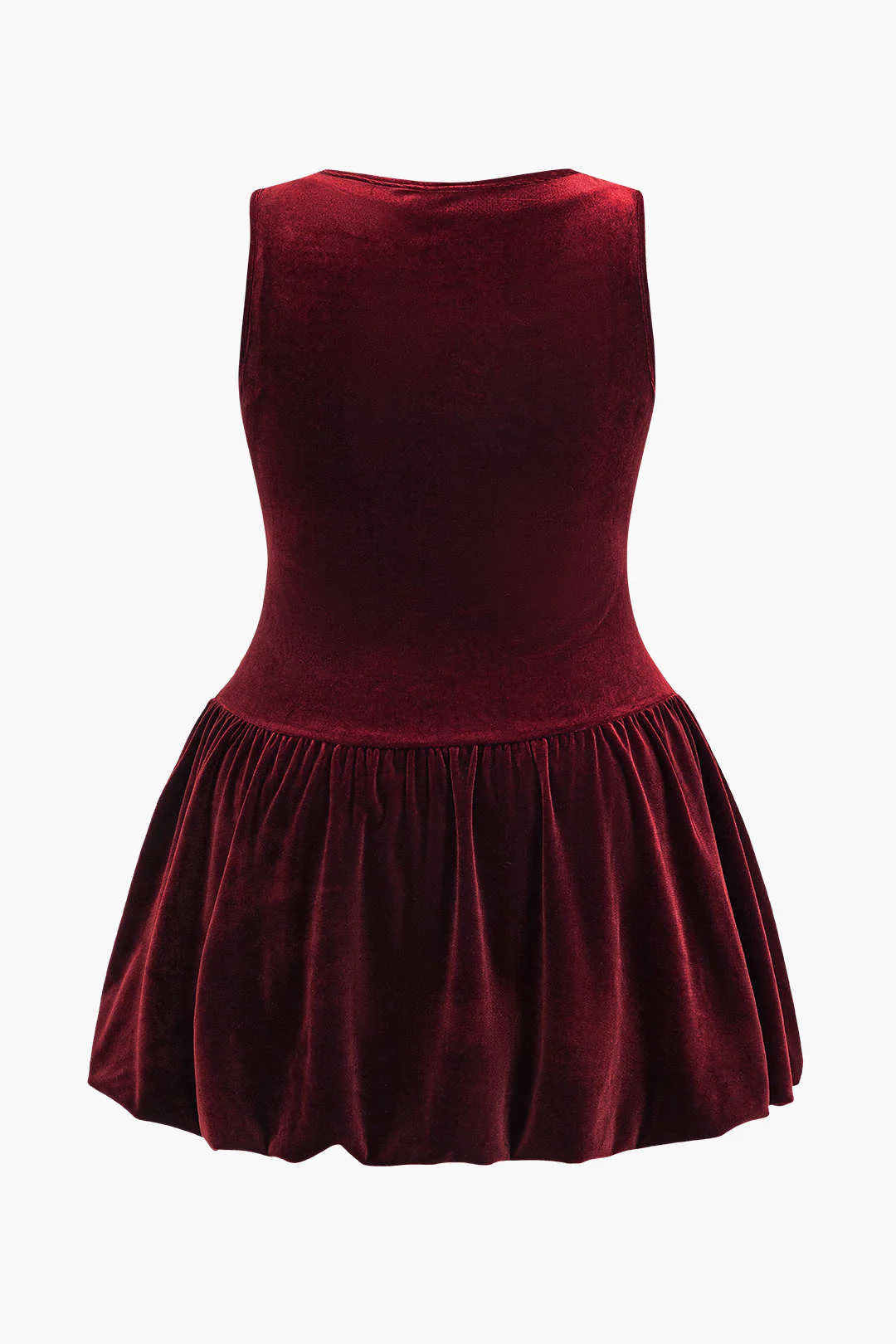 Plus Size Solid Knit Round Neck Ruffled Mini Dress