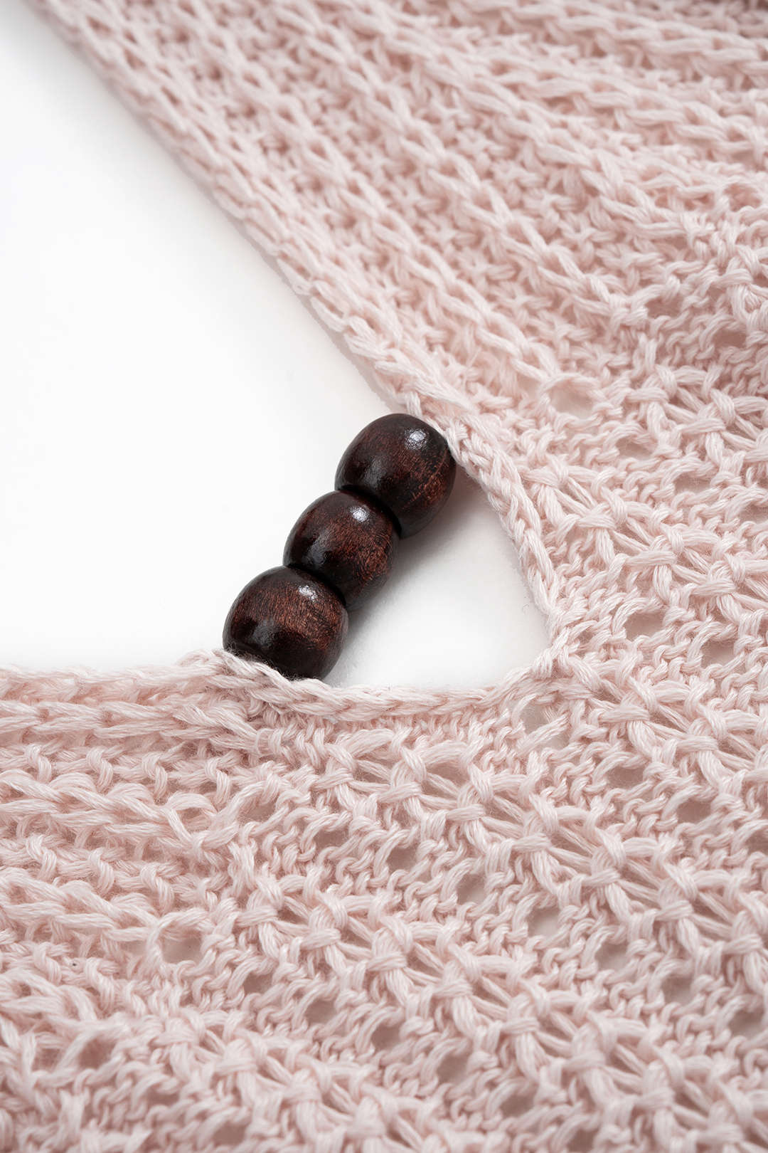 Knit Beaded Tie-Back Cut-Out Sleeveless Dress