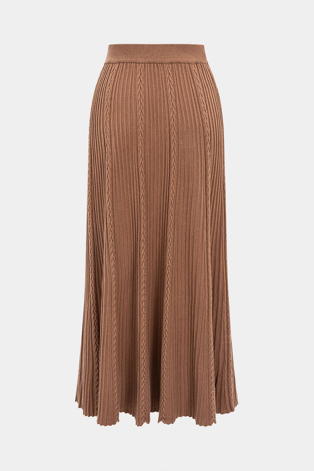 Knit Braided Ruched Skirt