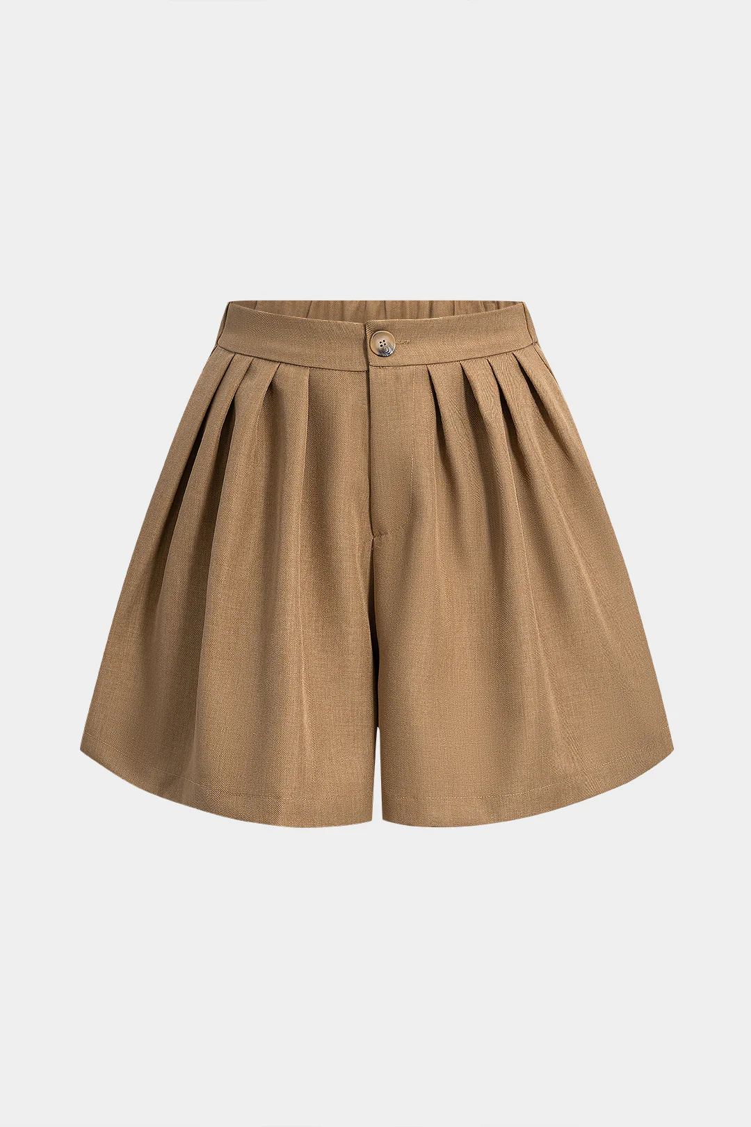 Pleated Wide-Leg Shorts