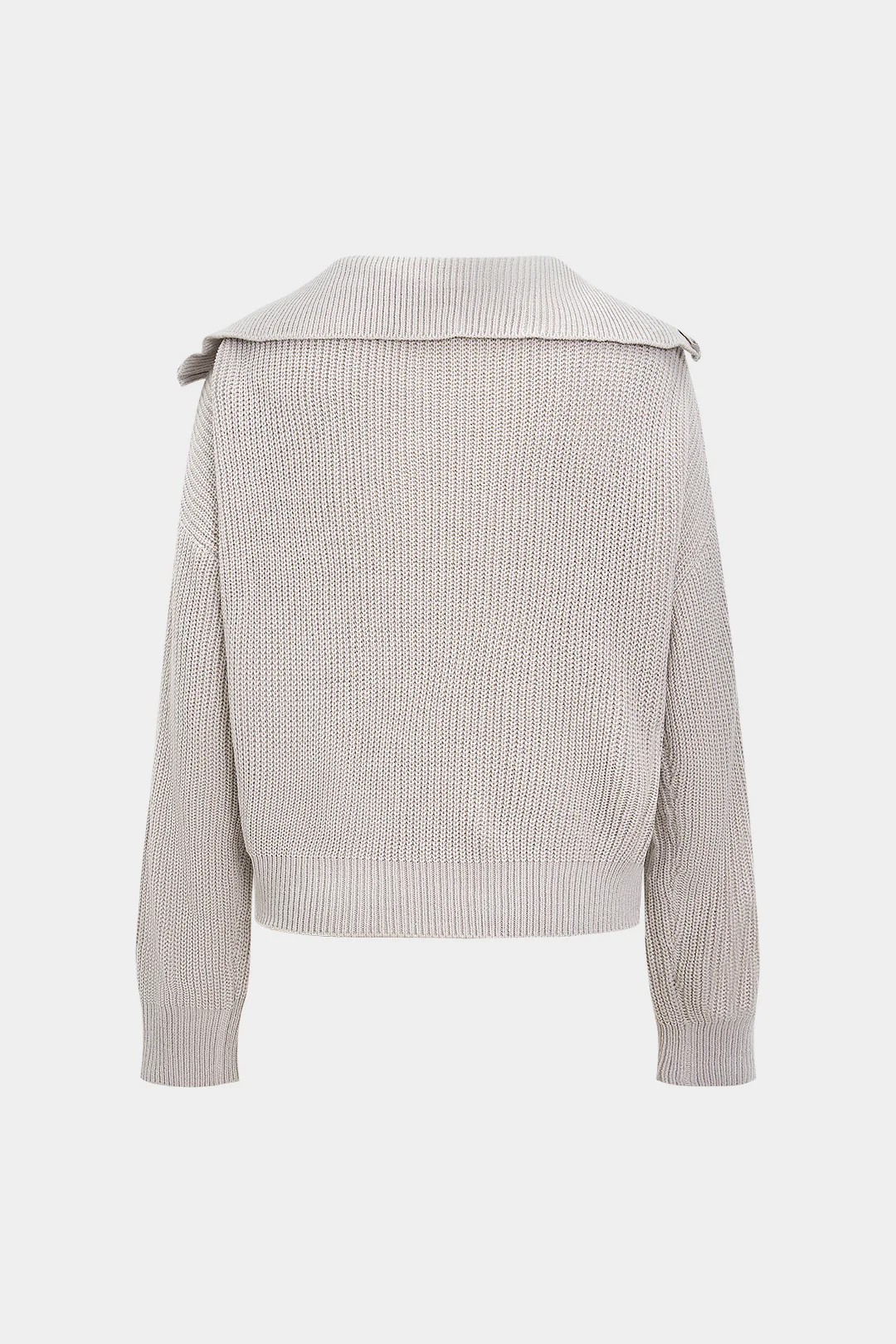 Knit V-Neck Long-Sleeve Top