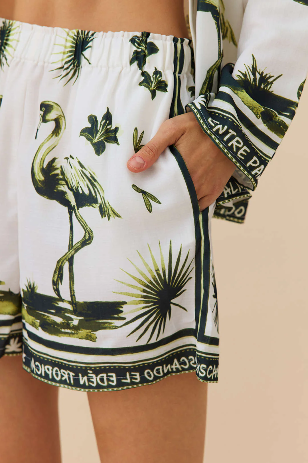 Tropical Floral Print  Shorts