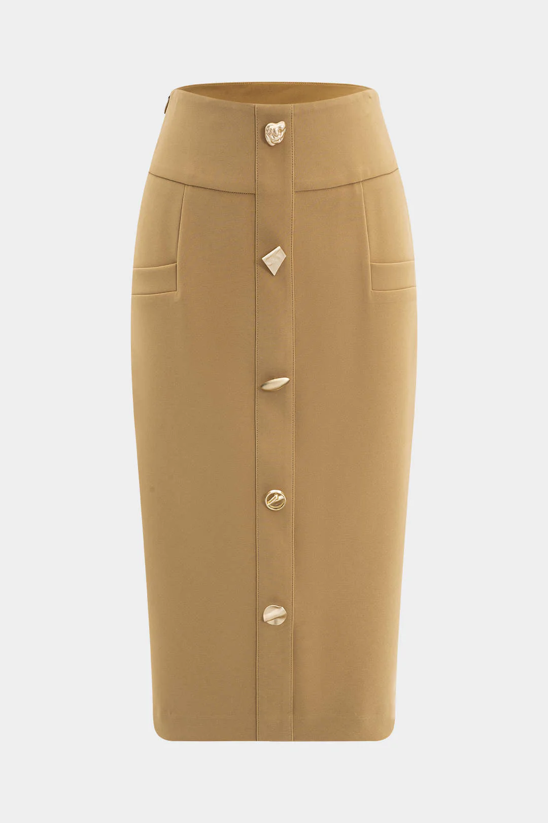 Metal  Button Pocket Skirt