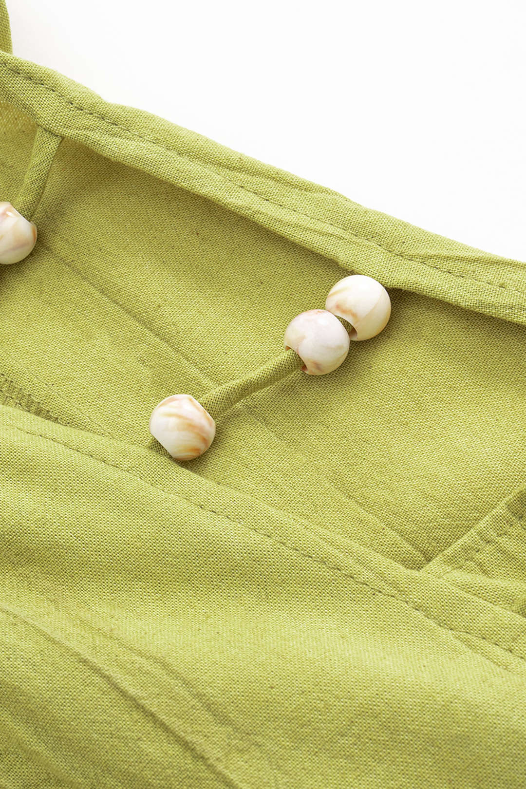 Linen Beaded Backless Cut Out Sleeveless Mini Dress