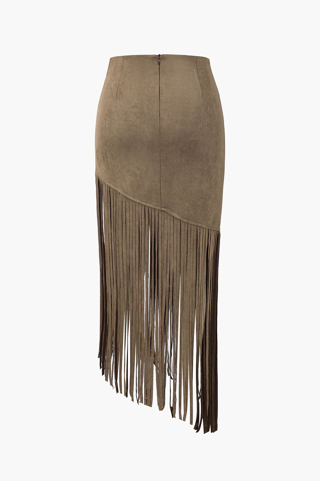 Solid Fringed Skirt