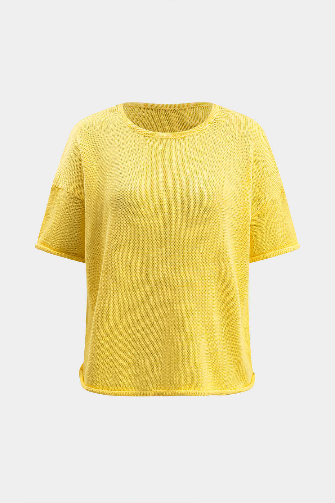 Knit Solid Short Sleeve Top And Shorts Set