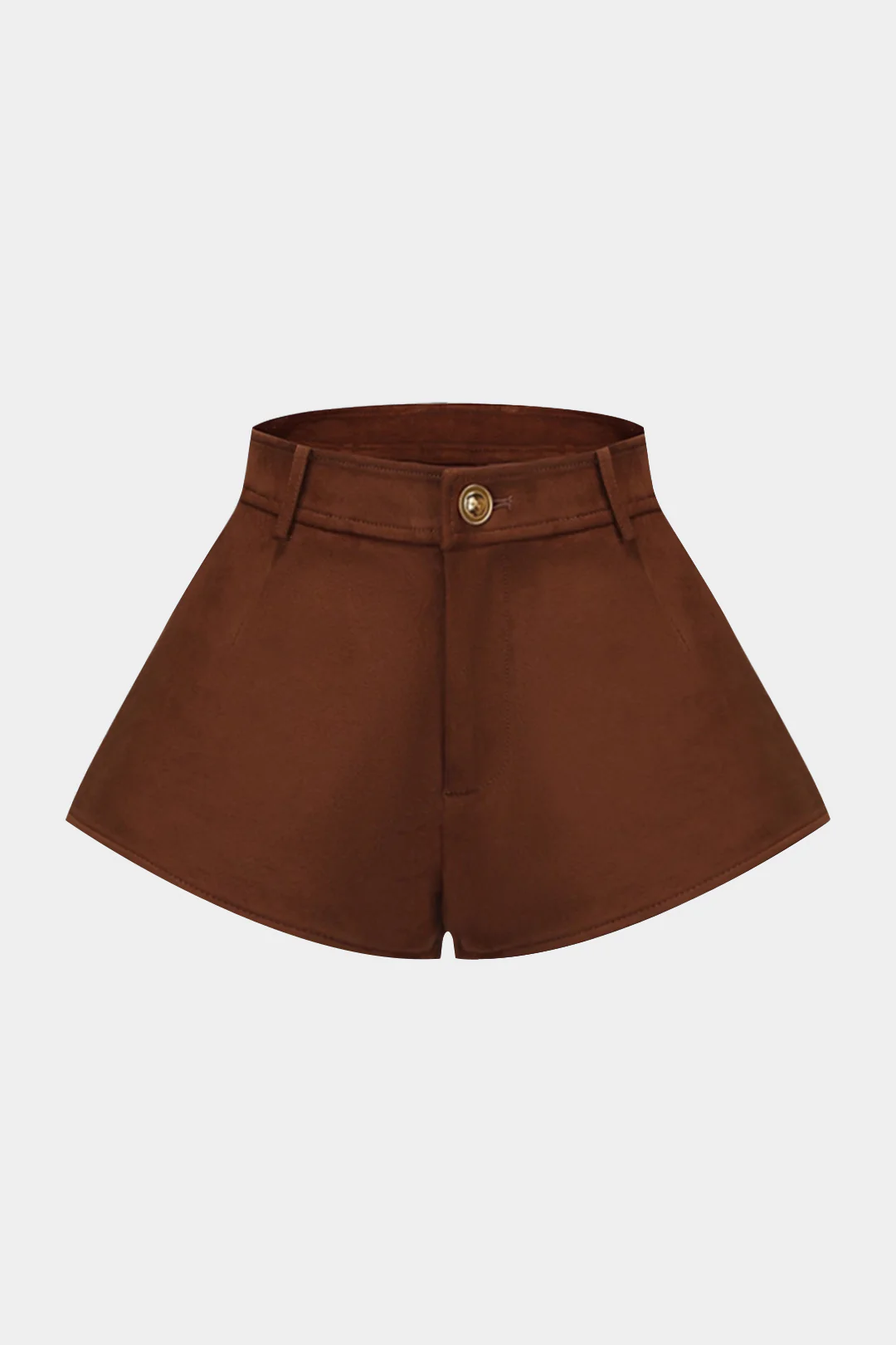 Suede Wide-Leg Shorts