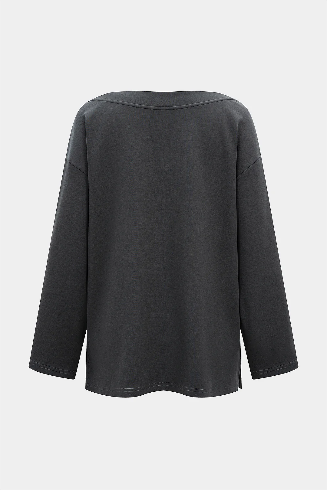 Knit Round Neck Long-Sleeve Top