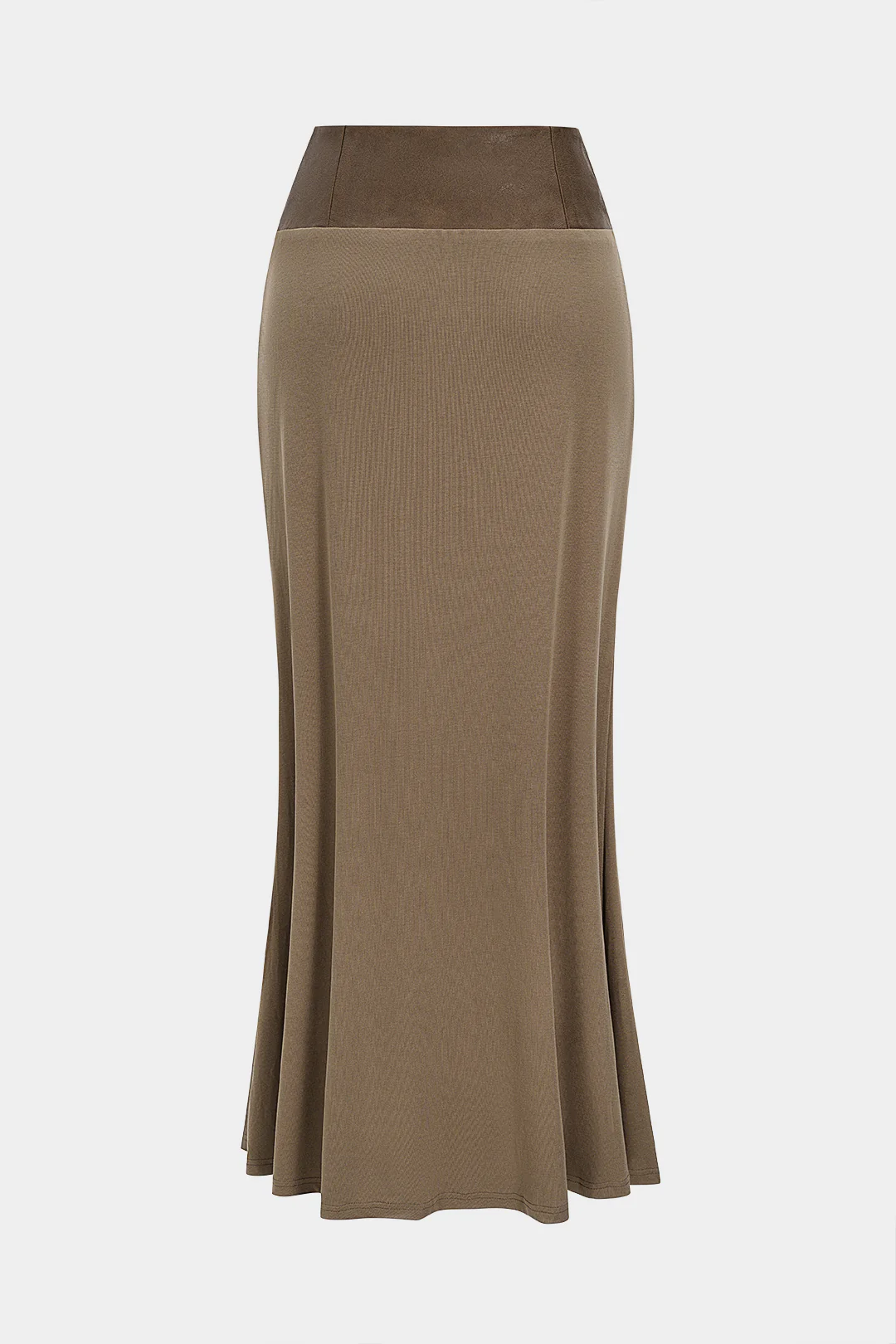 Artificial Leather Patchwork Skirt