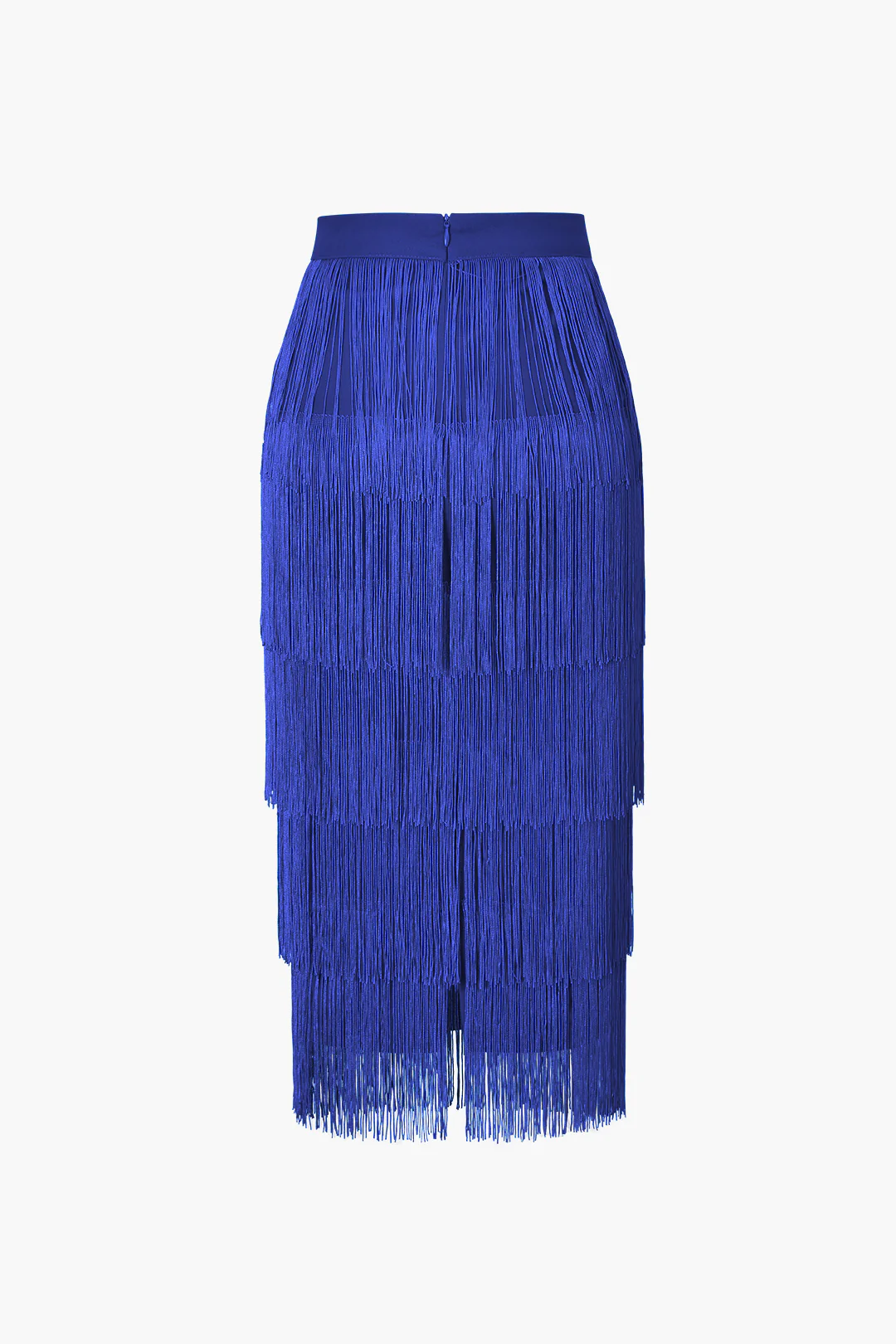 Tiered Fringed Midi Skirt