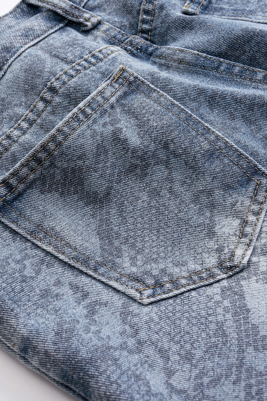 Denim Snake Print Straight-Leg Jeans