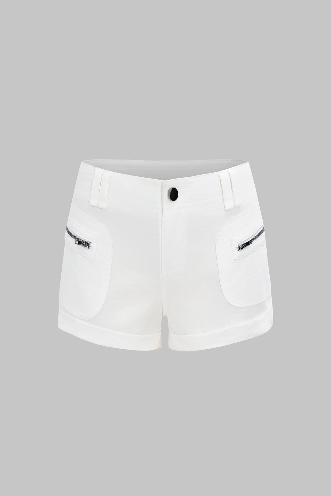 Metallic Pocket Denim Shorts