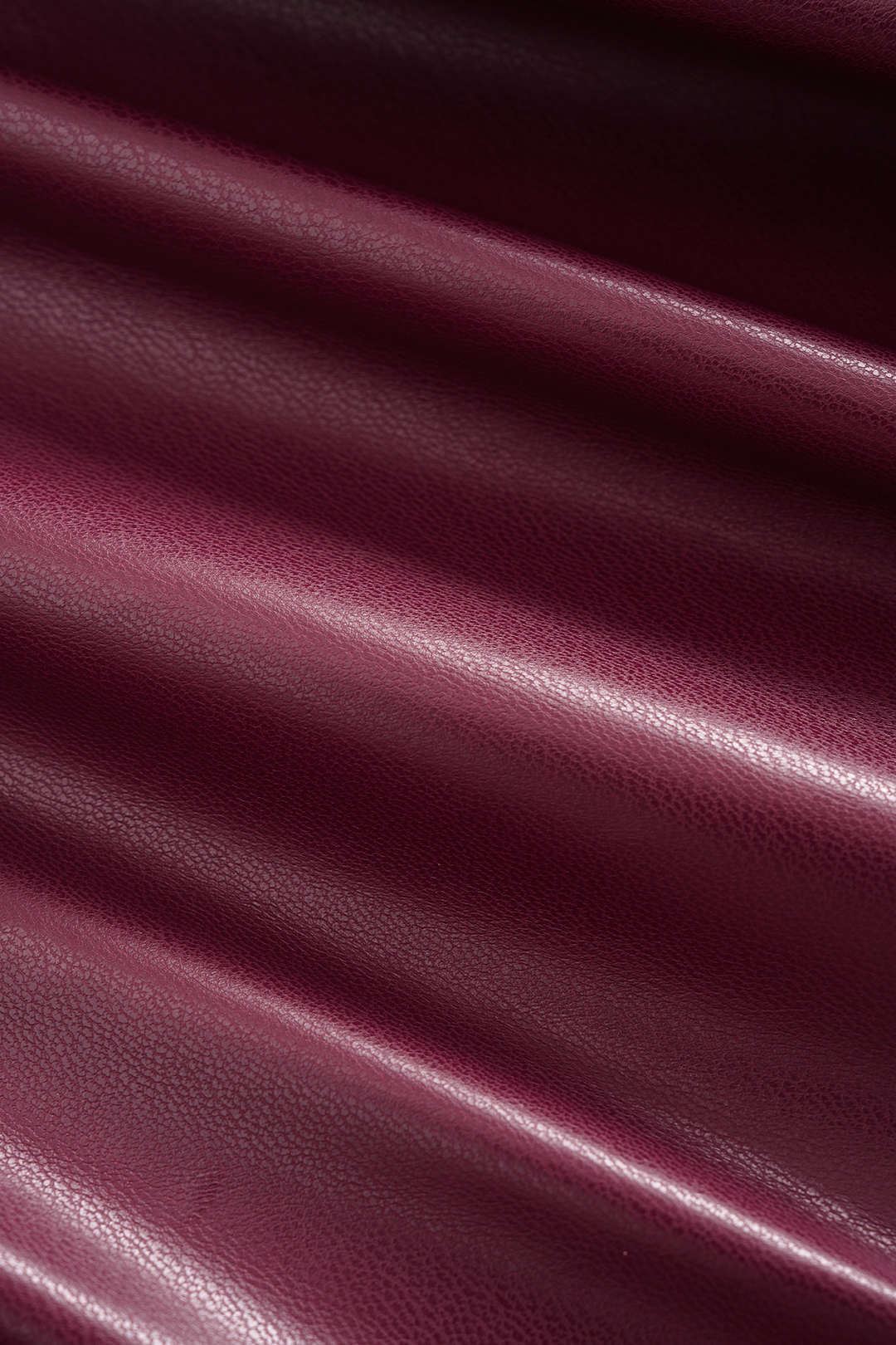 Faux Leather Ruched Zipper Crop Top