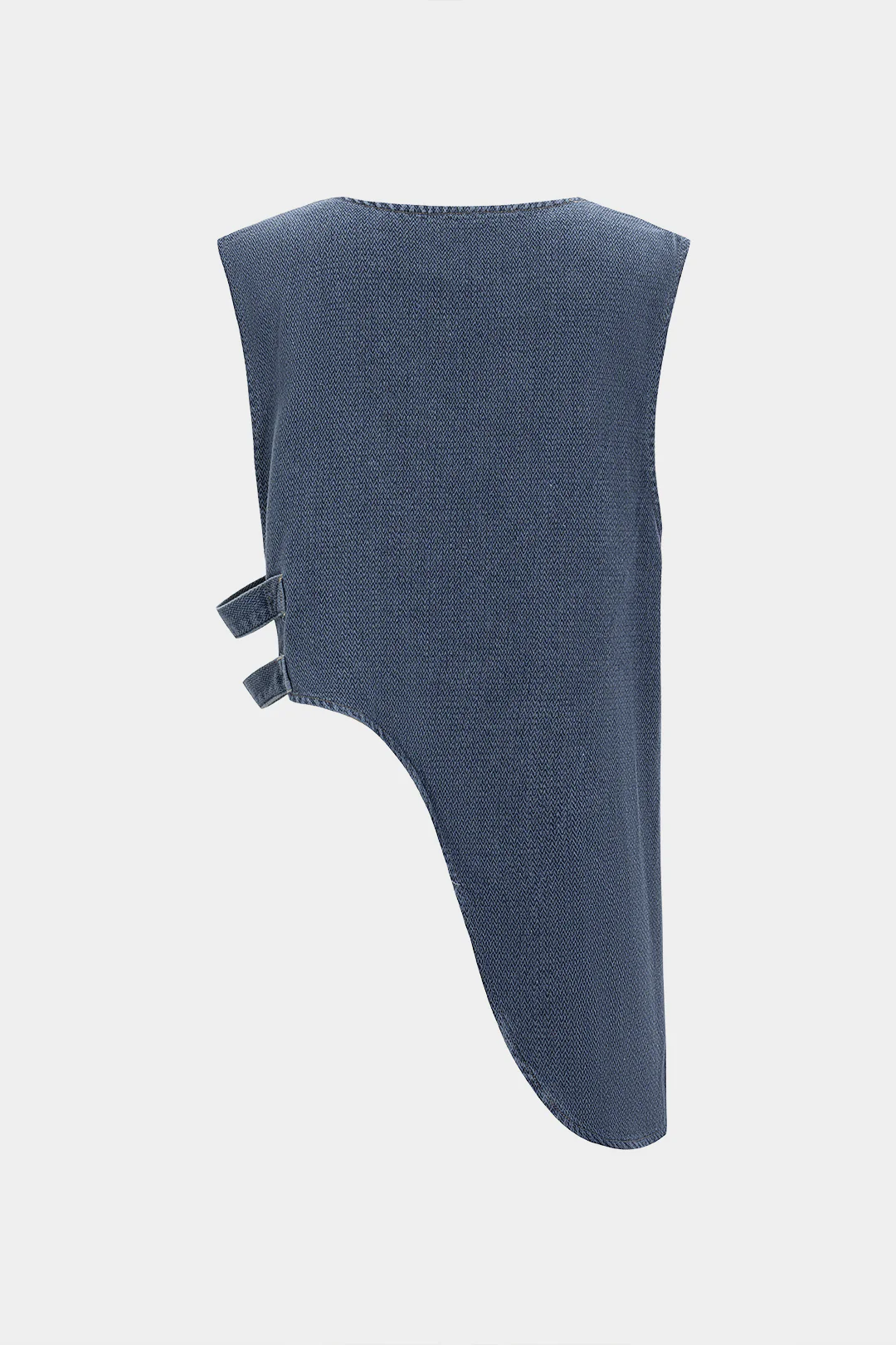 Denim Metallic Asymmetrical Vest