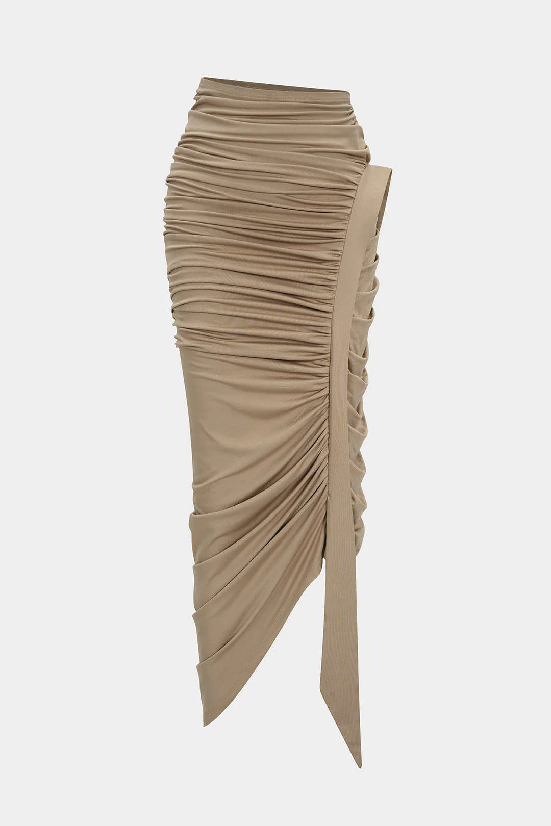 Ruched Asymmetric Skirt